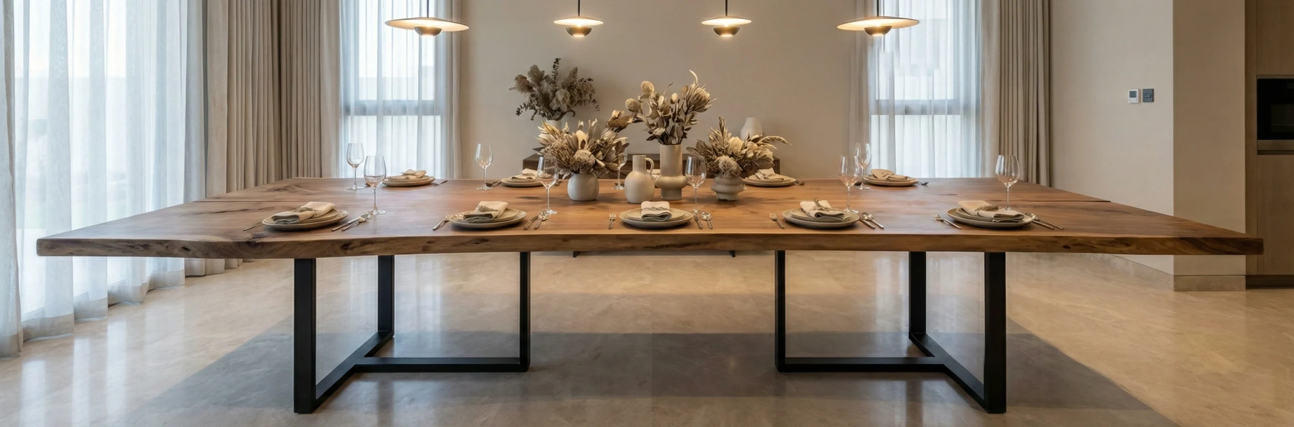 Custom dining table bespoke furniture carpentry Dubai