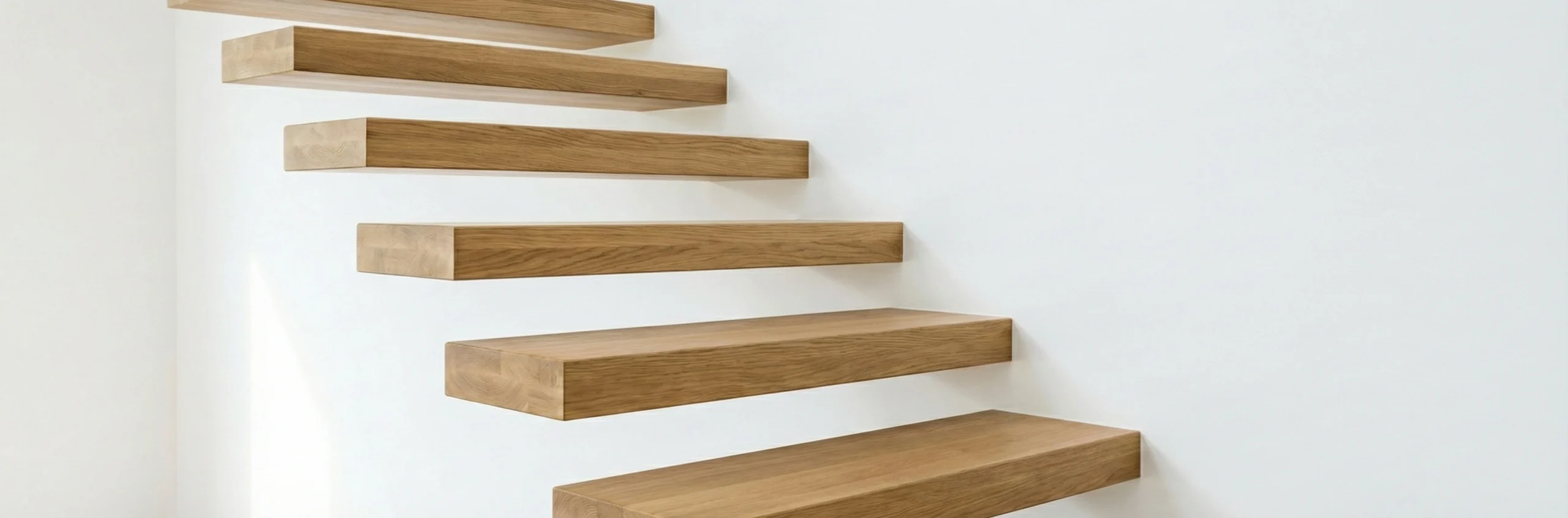 Modern floating staircase carpentry installation Dubai