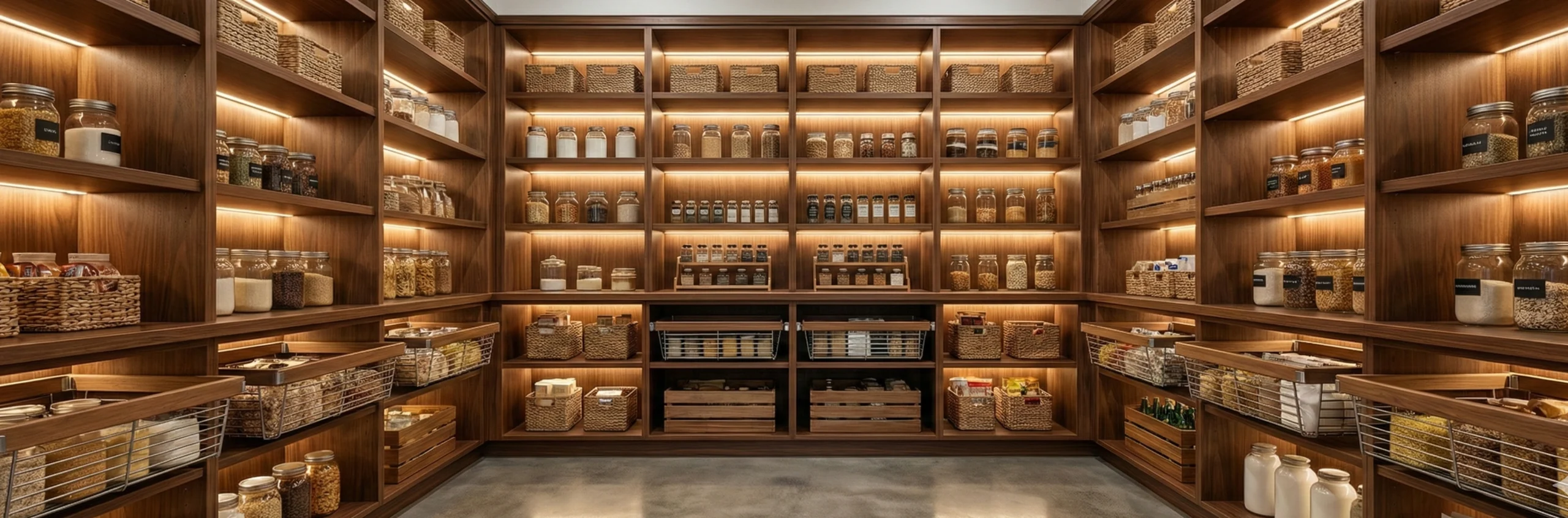 Custom kitchen pantry organization system Dubai carpentry