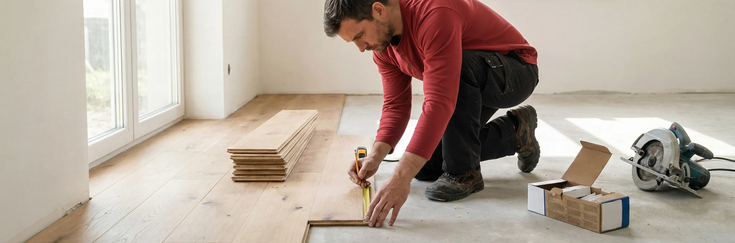 Professional wooden flooring installation process Dubai