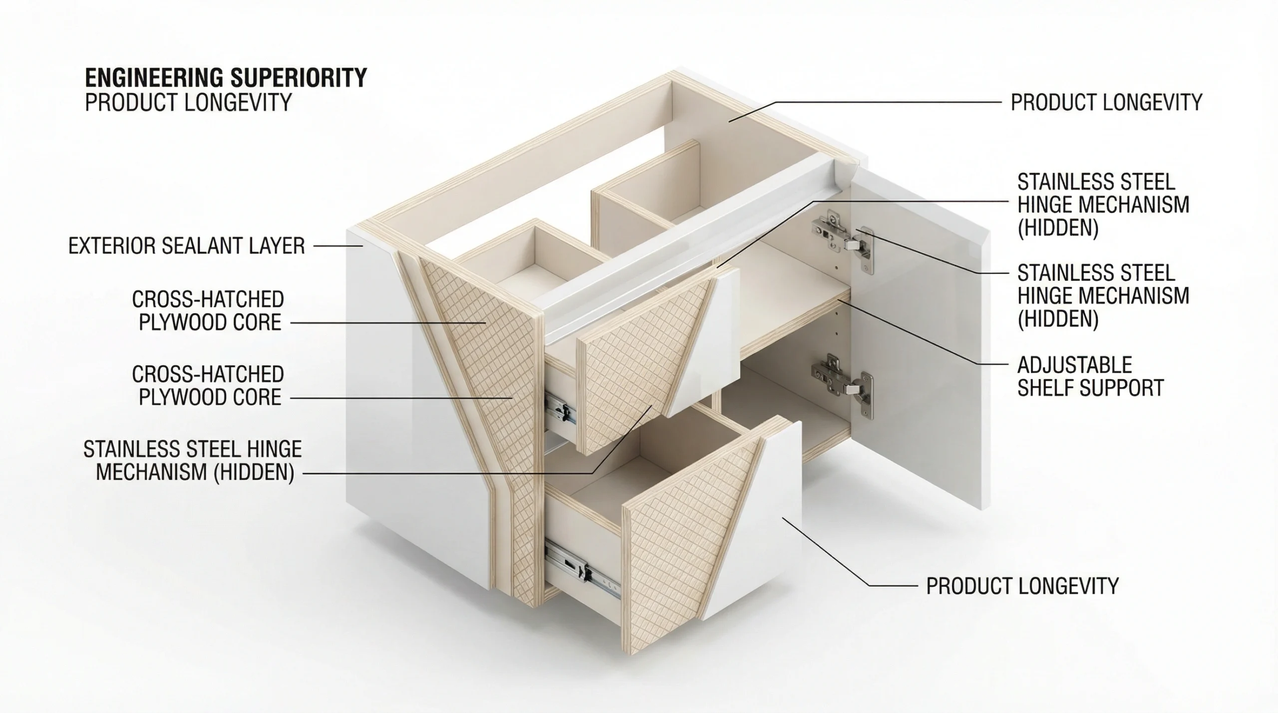 Bathroom vanity moisture protection engineering Dubai climate