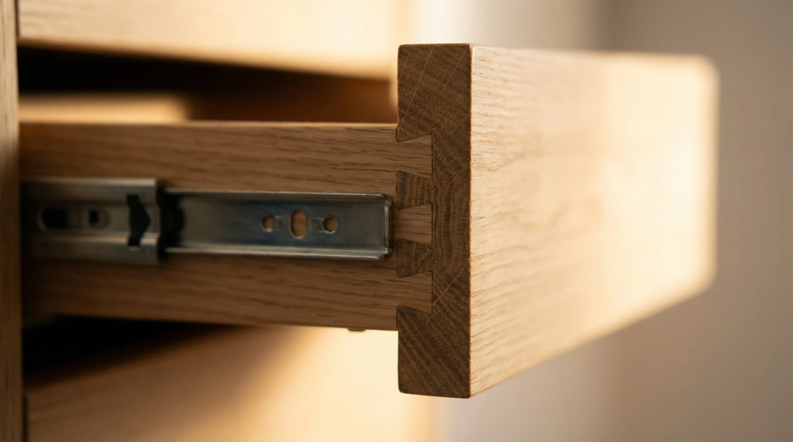 High-quality joinery and hardware details in custom home office carpentry