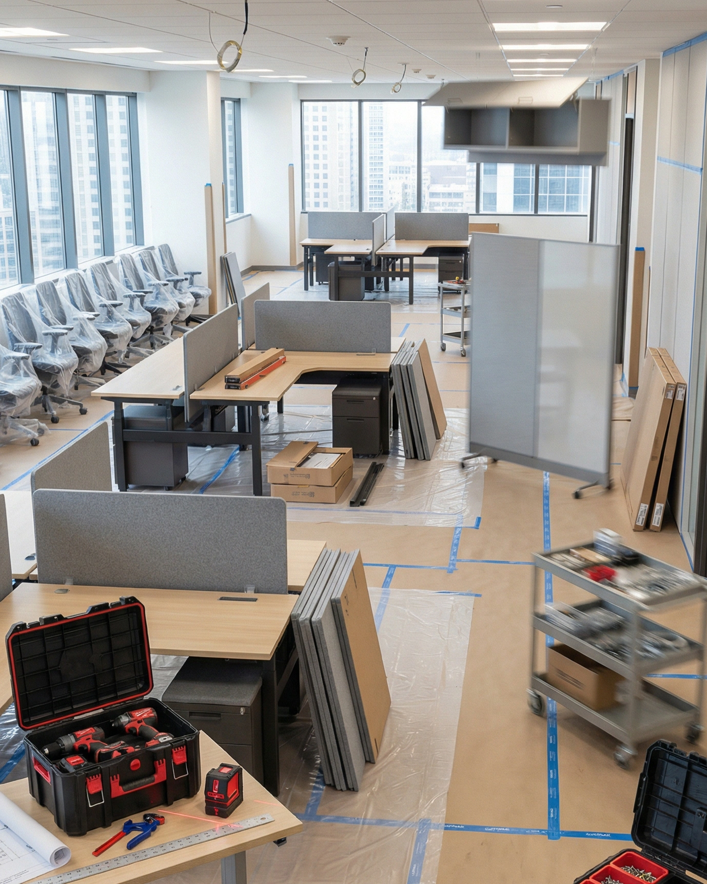 Professional commercial carpentry installation team Dubai efficient service