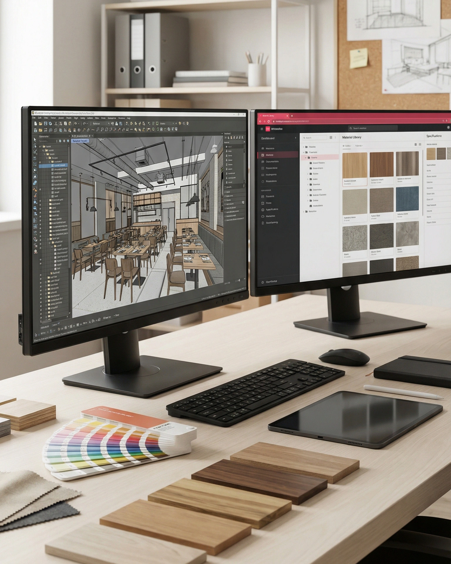 Commercial carpentry 3D design rendering and planning Dubai