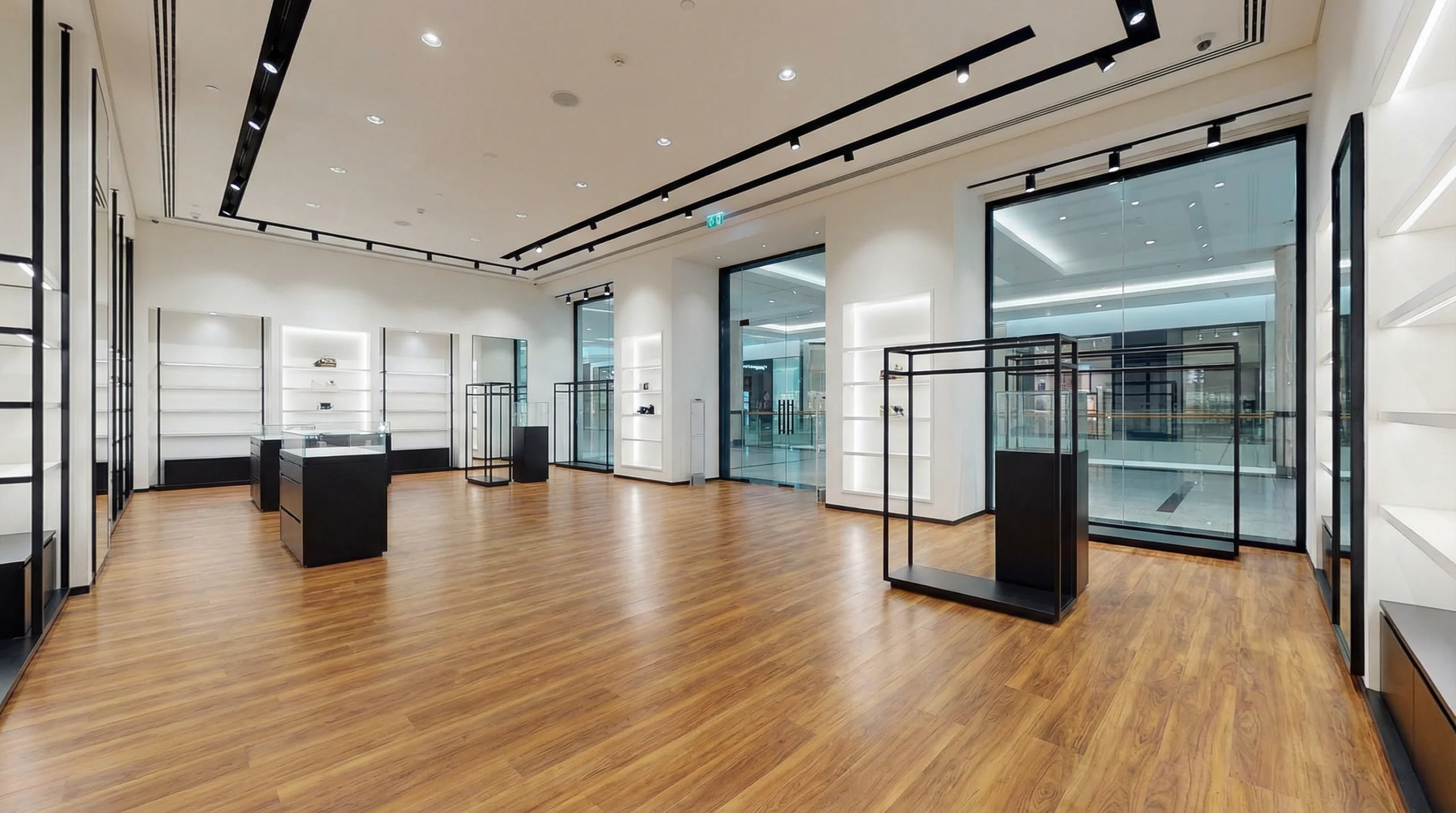 Commercial LVT flooring installation in Dubai retail store with heavy traffic rating