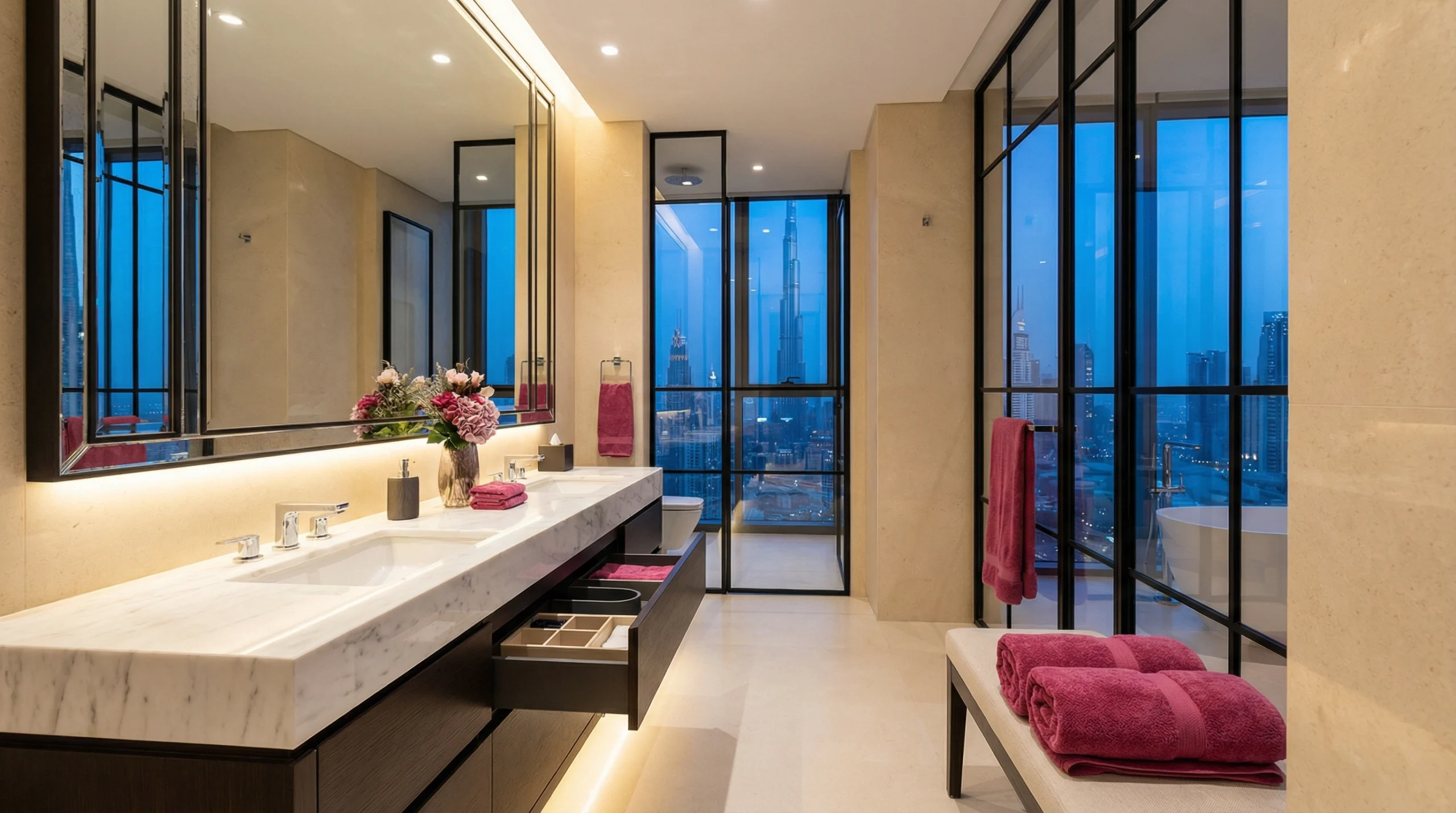 Contact Karnak Carpentry for custom bathroom carpentry in Dubai UAE