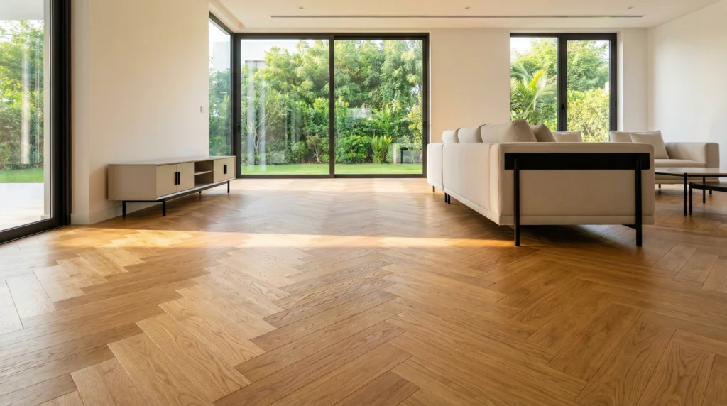 Contact Karnak Carpentry for expert parquet flooring installation consultation Dubai UAE