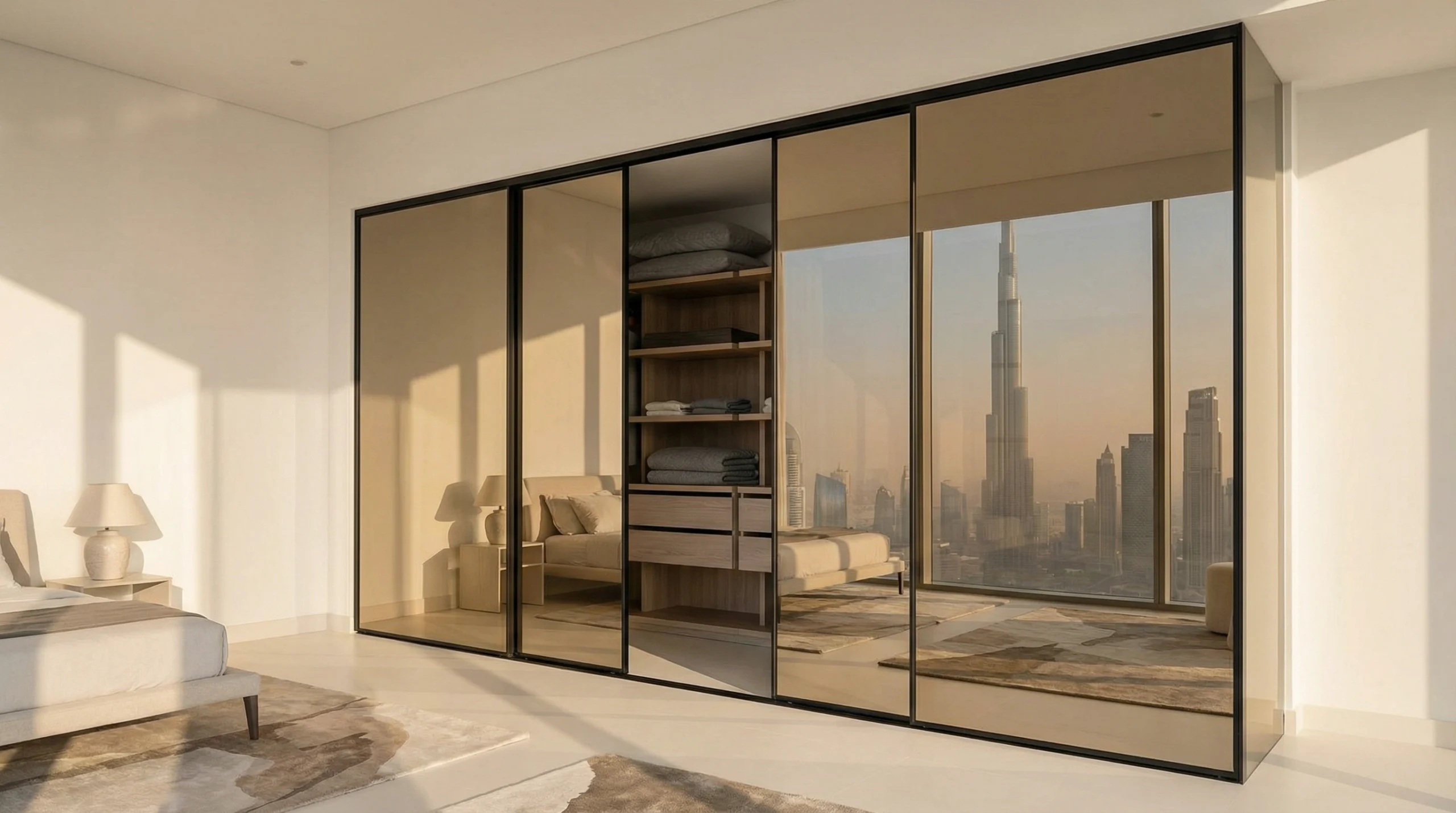 Luxury custom walk-in wardrobe Emirates Hills villa Dubai