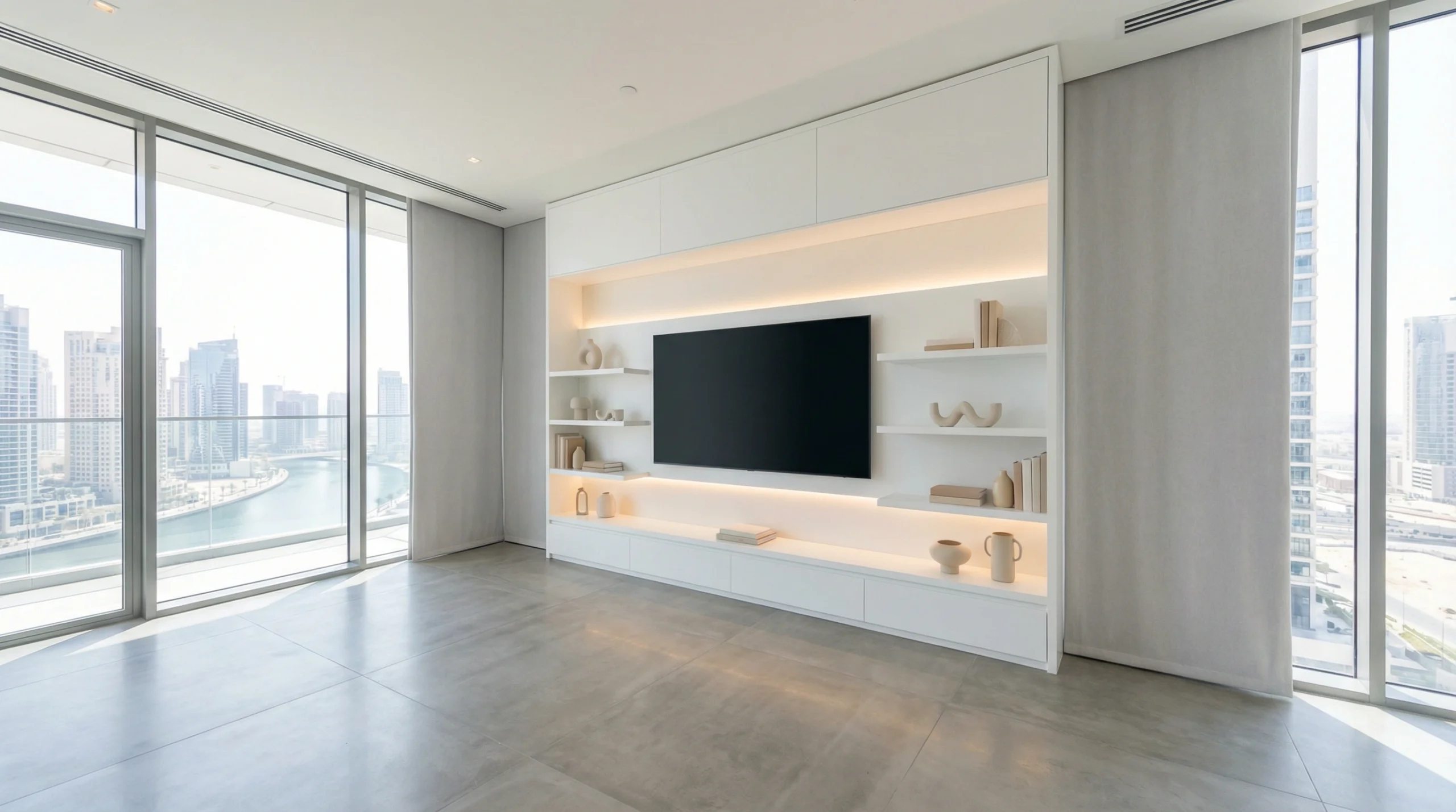 Bespoke media wall furniture Dubai apartment