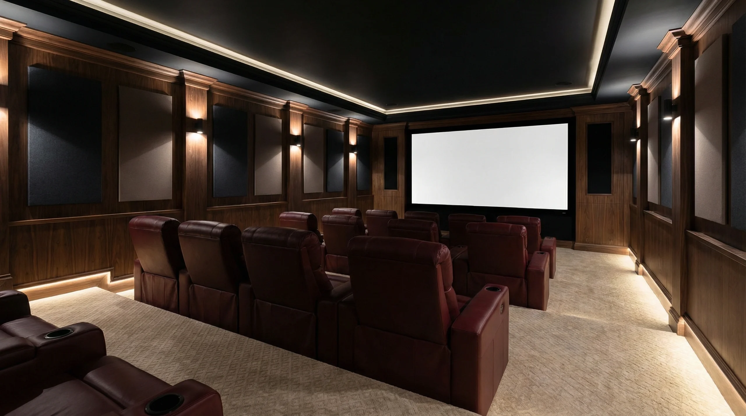 Home theater carpentry Dubai custom media room
