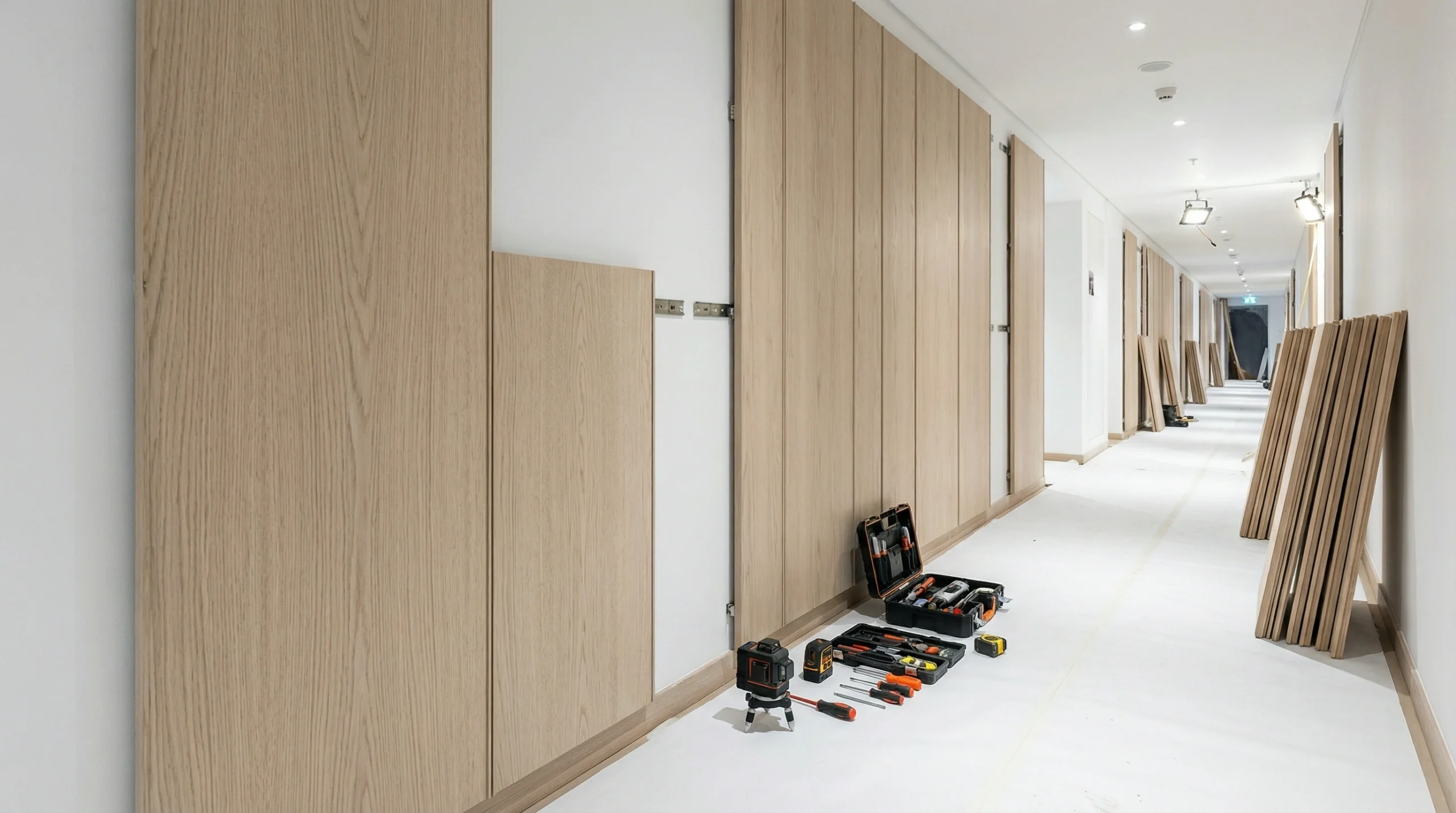 Hotel renovation carpentry on live property in Dubai – Karnak Carpentry phased fit-out