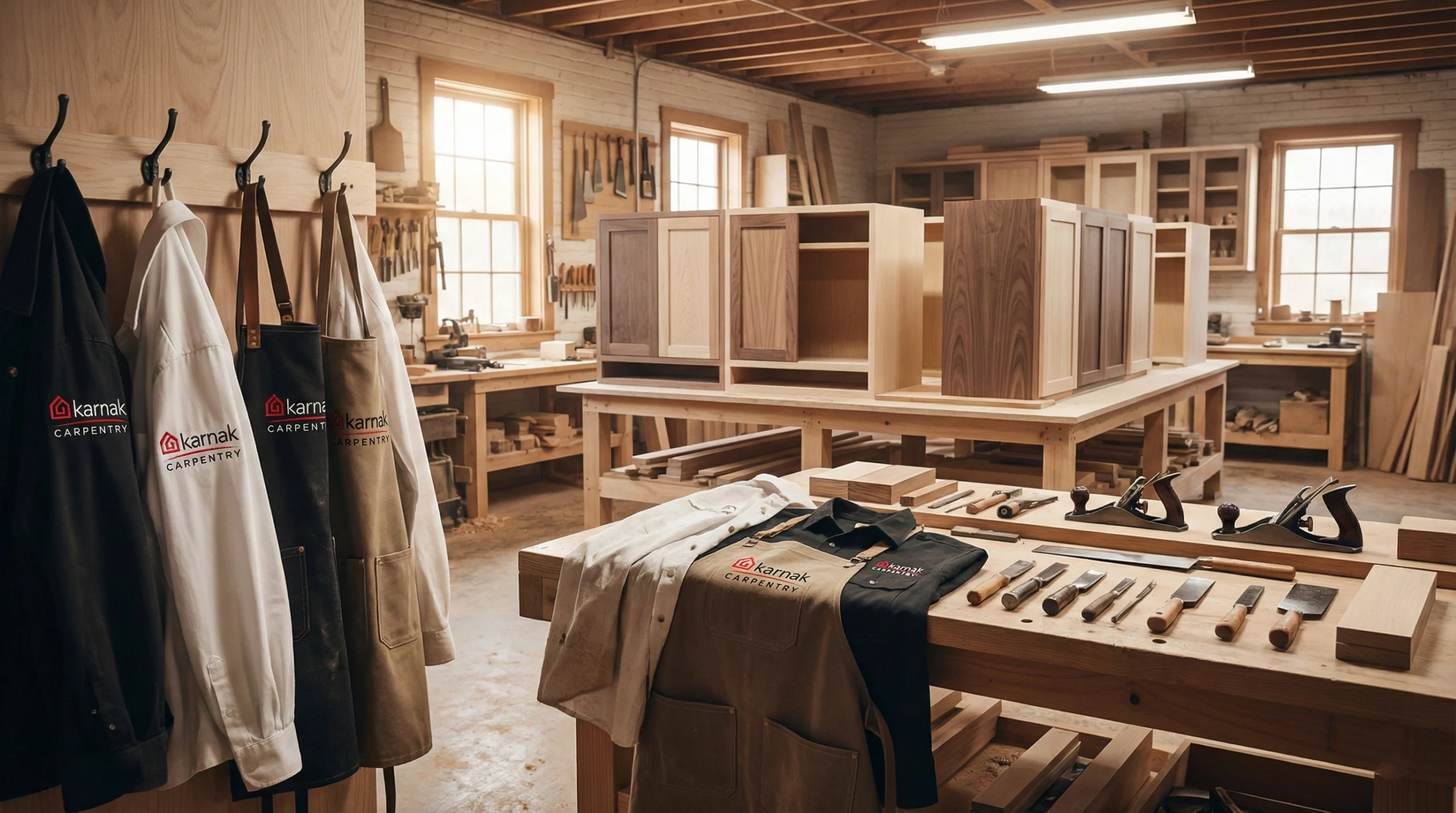 Experienced Karnak Carpentry team specializing in kitchen cabinets Dubai