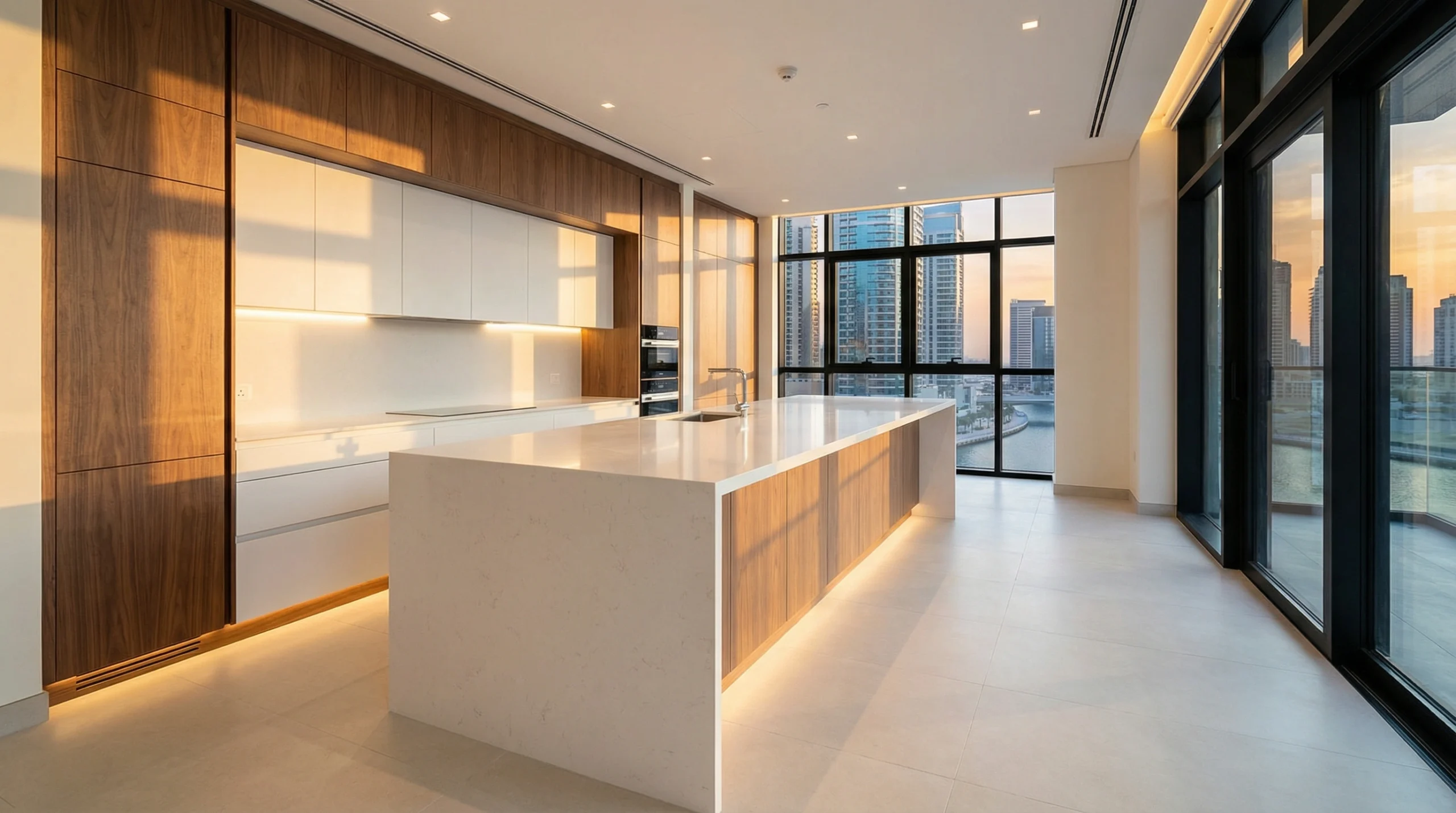 Custom kitchen cabinets Dubai with modern design and premium finishes