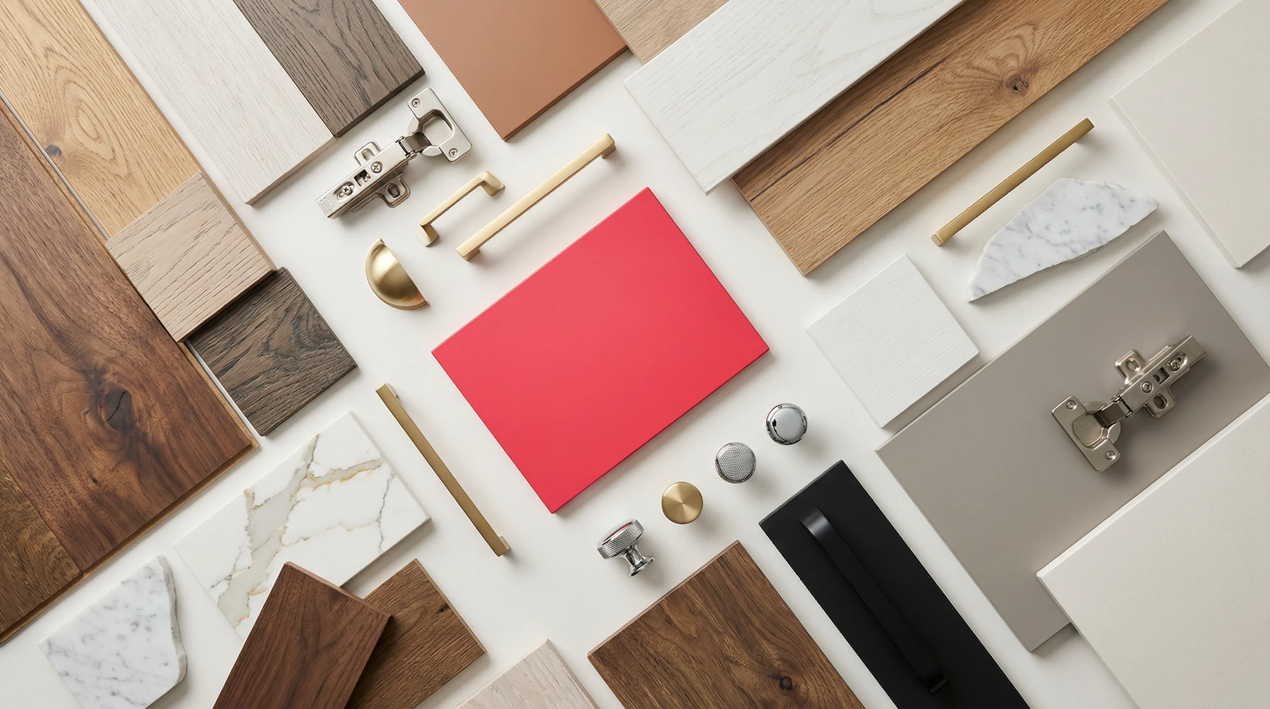 Premium kitchen carpentry materials and finishes available in Dubai