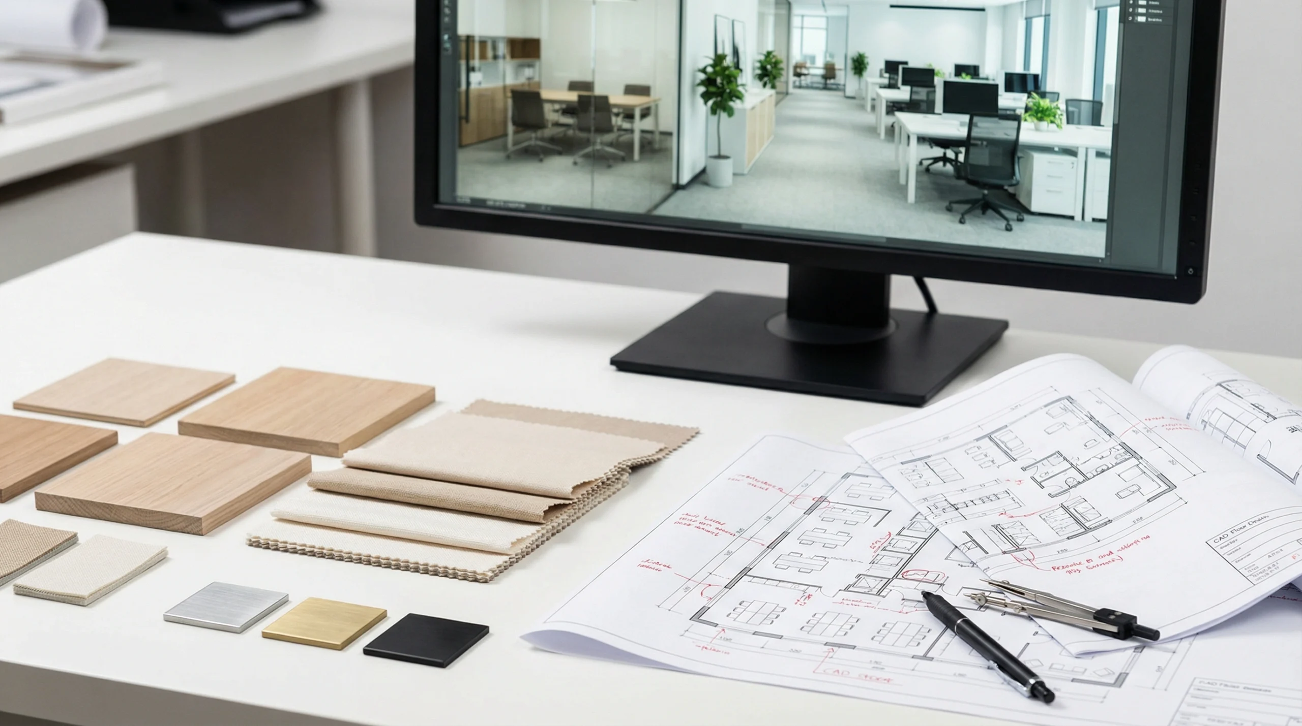 Office furniture design consultation process at Karnak Carpentry Dubai