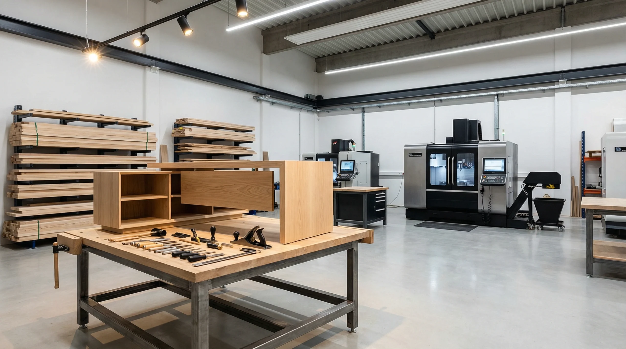 Karnak Carpentry workshop manufacturing bespoke custom office furniture Dubai UAE