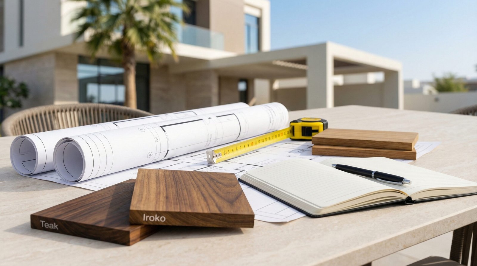 Karnak Carpentry outdoor project consultation and site assessment in Dubai