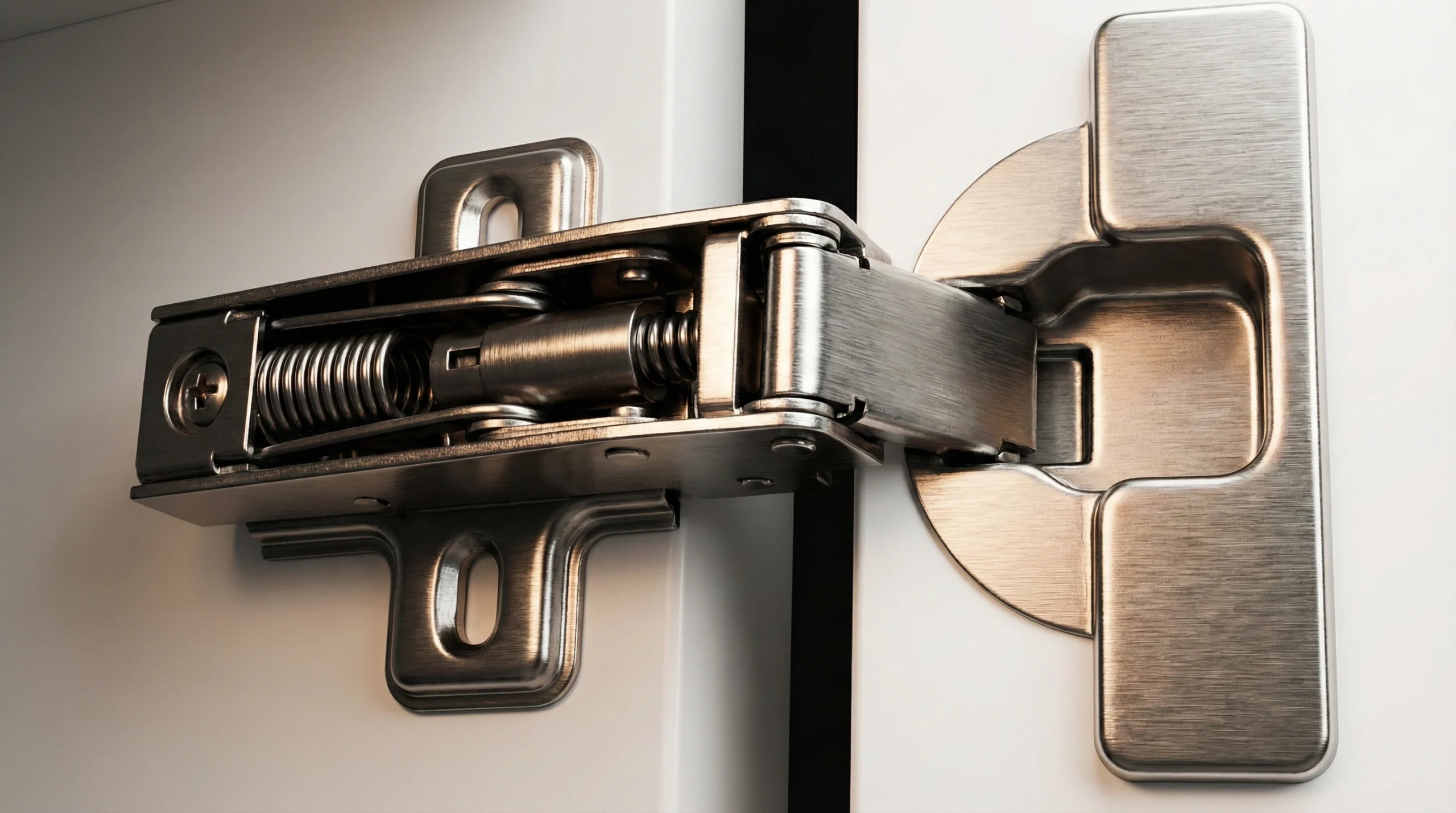 Premium soft-close cabinet hardware and hinge mechanisms for kitchen cabinets