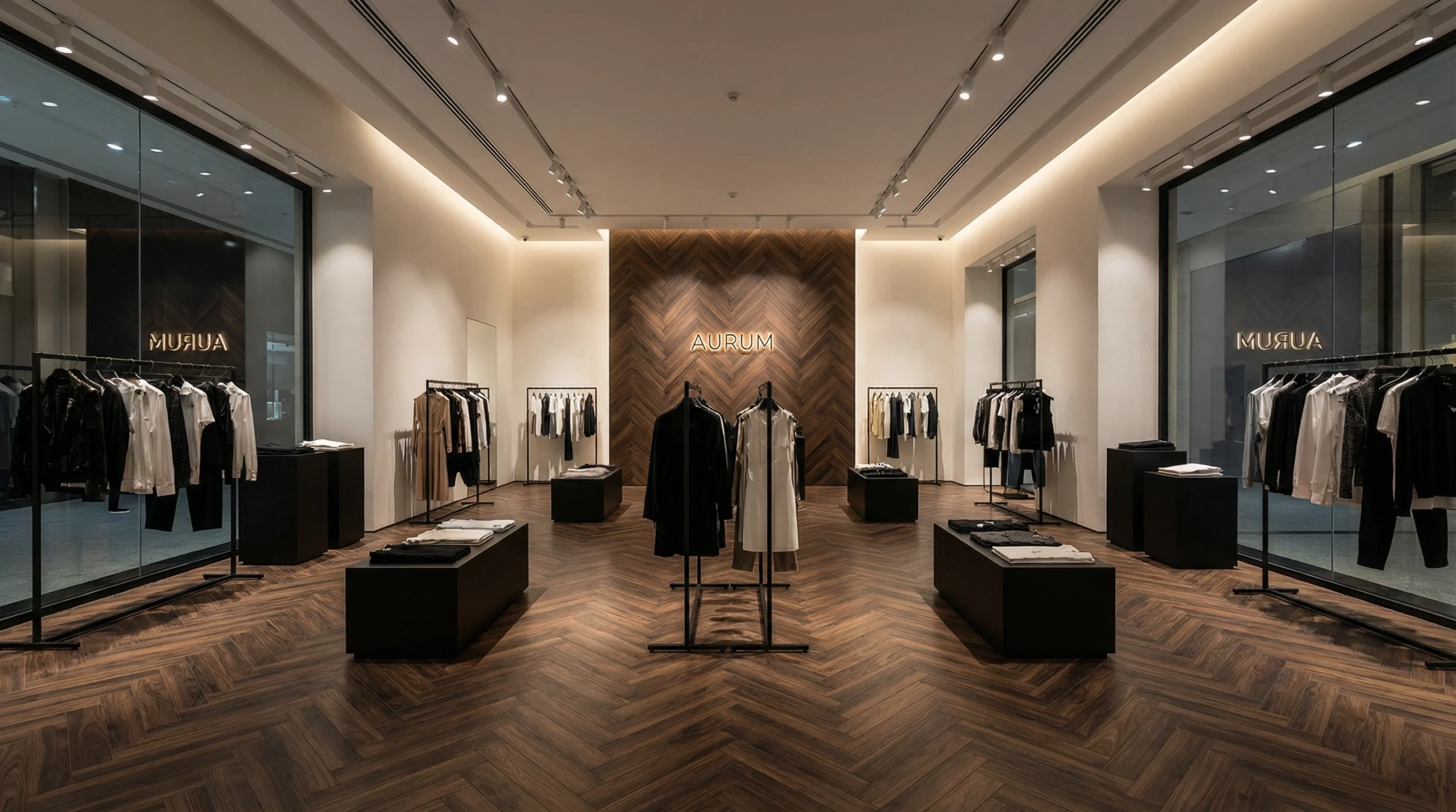 Commercial SPC flooring retail store Dubai Mall