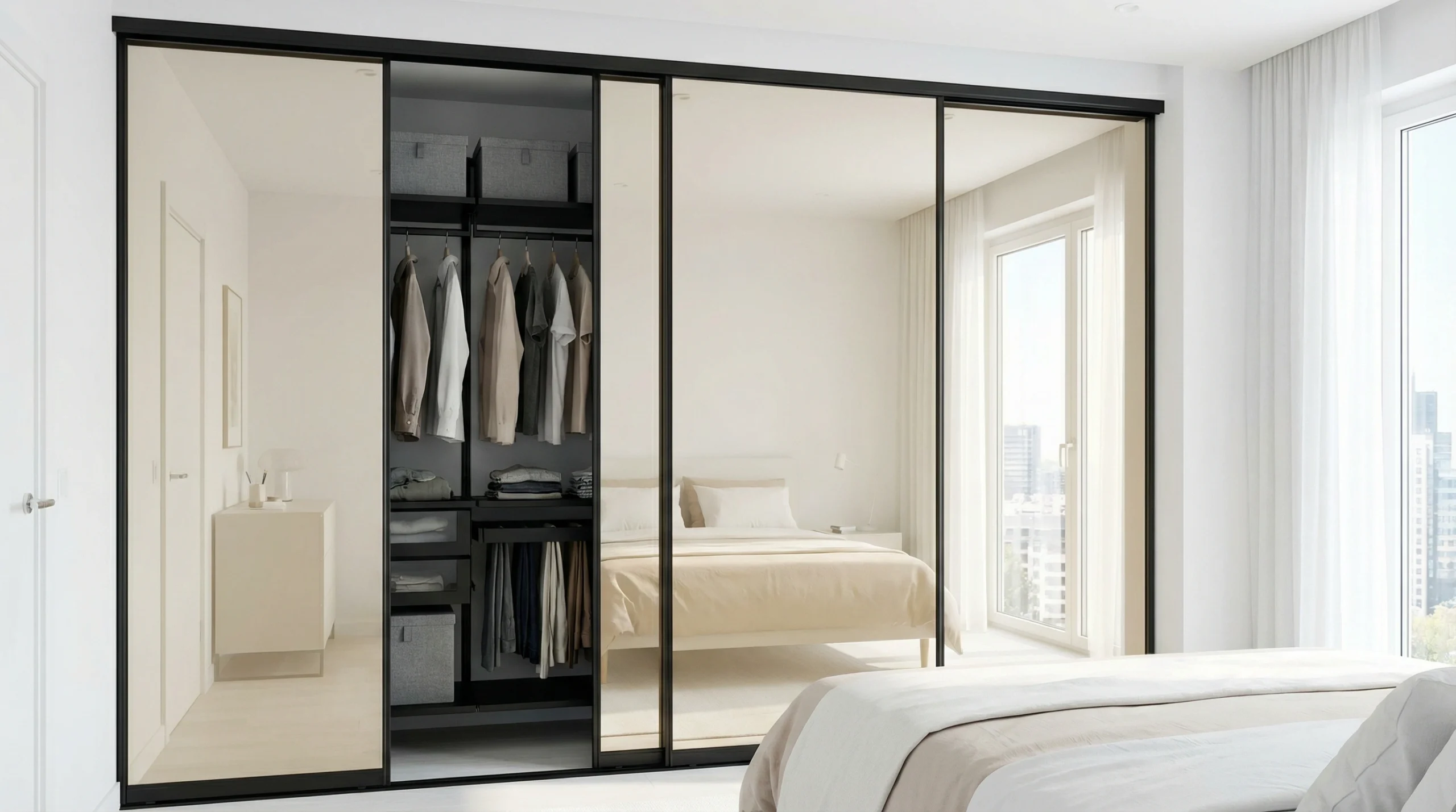 Custom wardrobe drawer systems with luxury interior organization Dubai