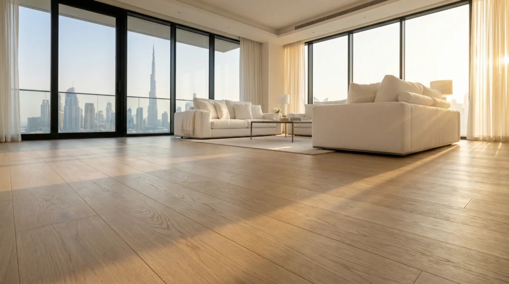 Contact Karnak Carpentry for SPC flooring installation Dubai UAE