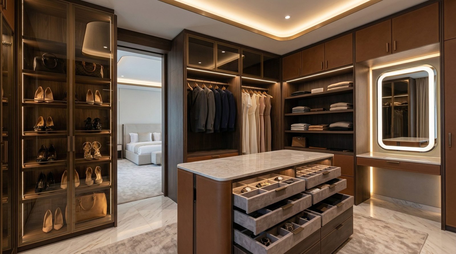 Printed Gantt chart project schedule for multi-bedroom wardrobe fit-out at Emirates Hills villa managed by Karnak Carpentry Dubai UAE