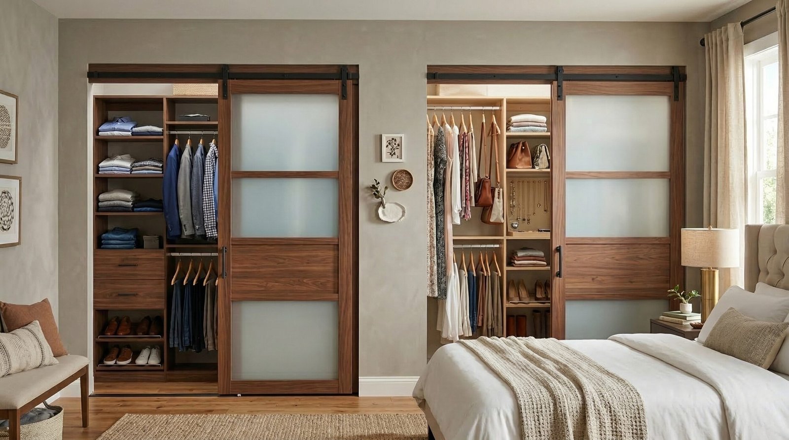 Recent Karnak Carpentry sliding wardrobe project portfolio display showing installations in Business Bay, JVC, Sharjah, RAK, Palm and Abu Dhabi UAE