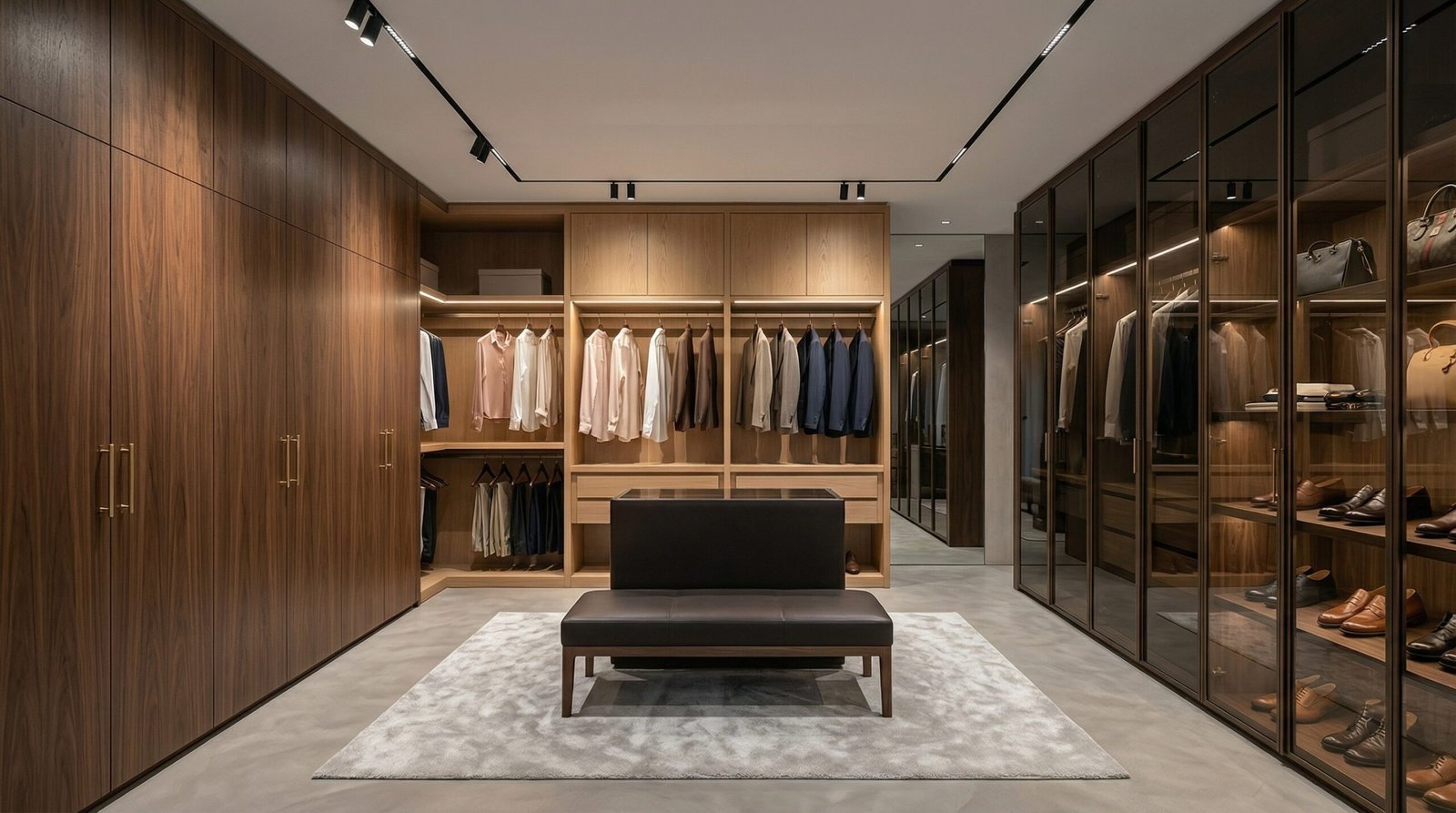 Recent Karnak Carpentry wardrobe projects across UAE portfolio display showing installations in Dubai Marina, Abu Dhabi, Sharjah, Palm Jumeirah and Arabian Ranches