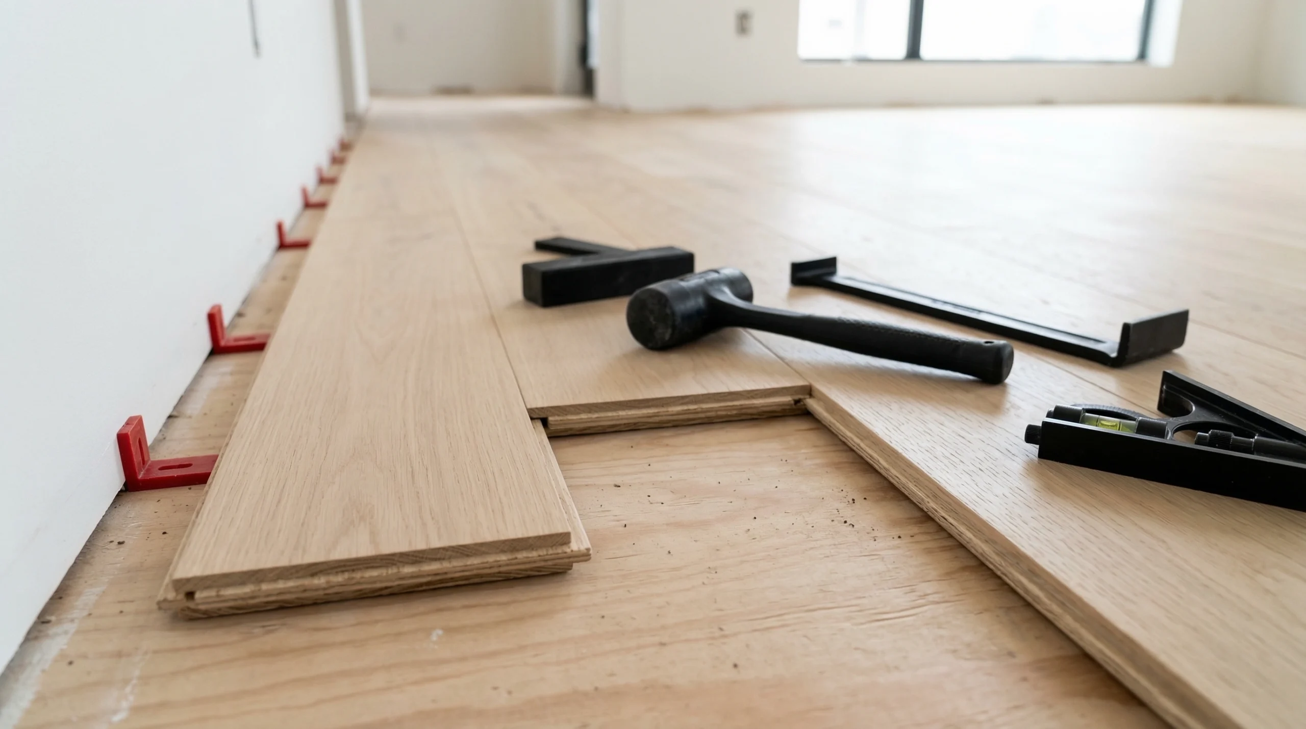 Professional wooden flooring installation process Dubai