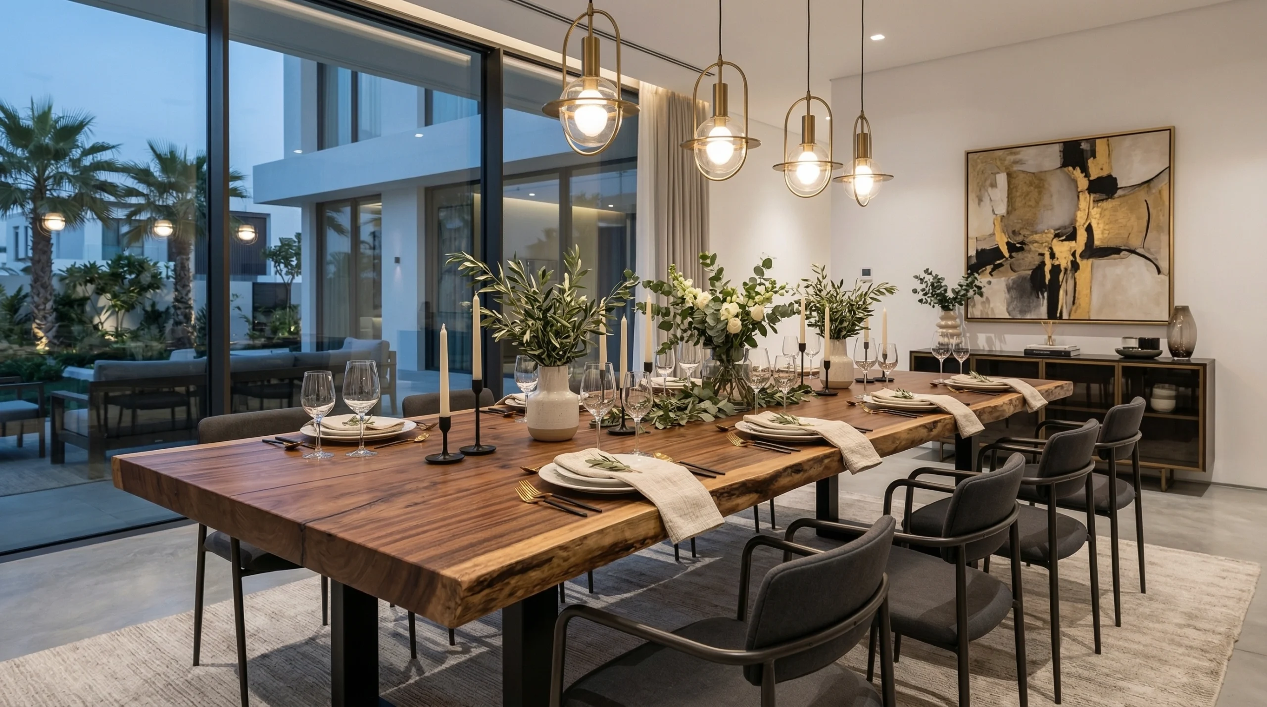Custom dining table bespoke furniture carpentry Dubai