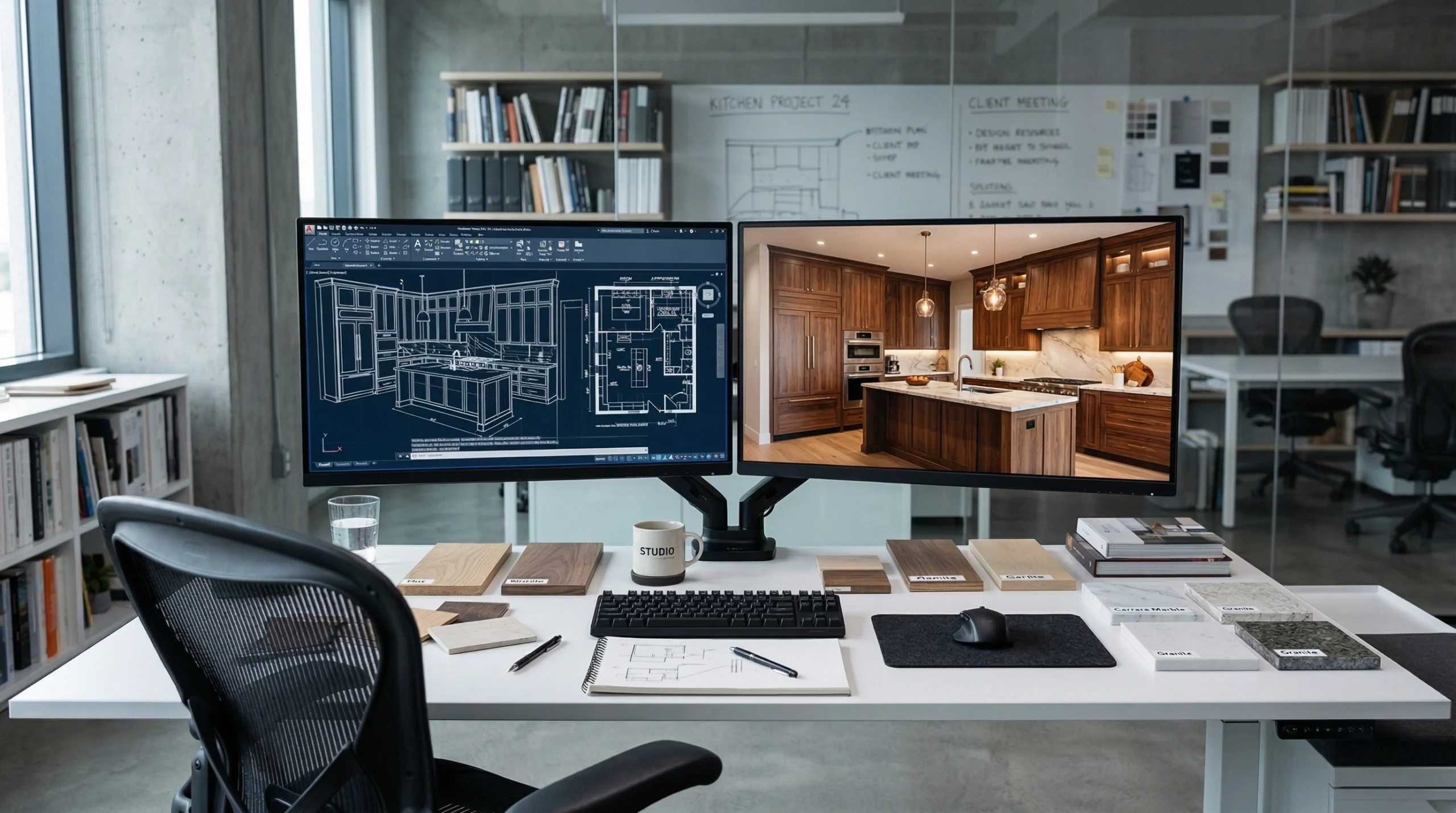 3D design rendering residential carpentry project Dubai