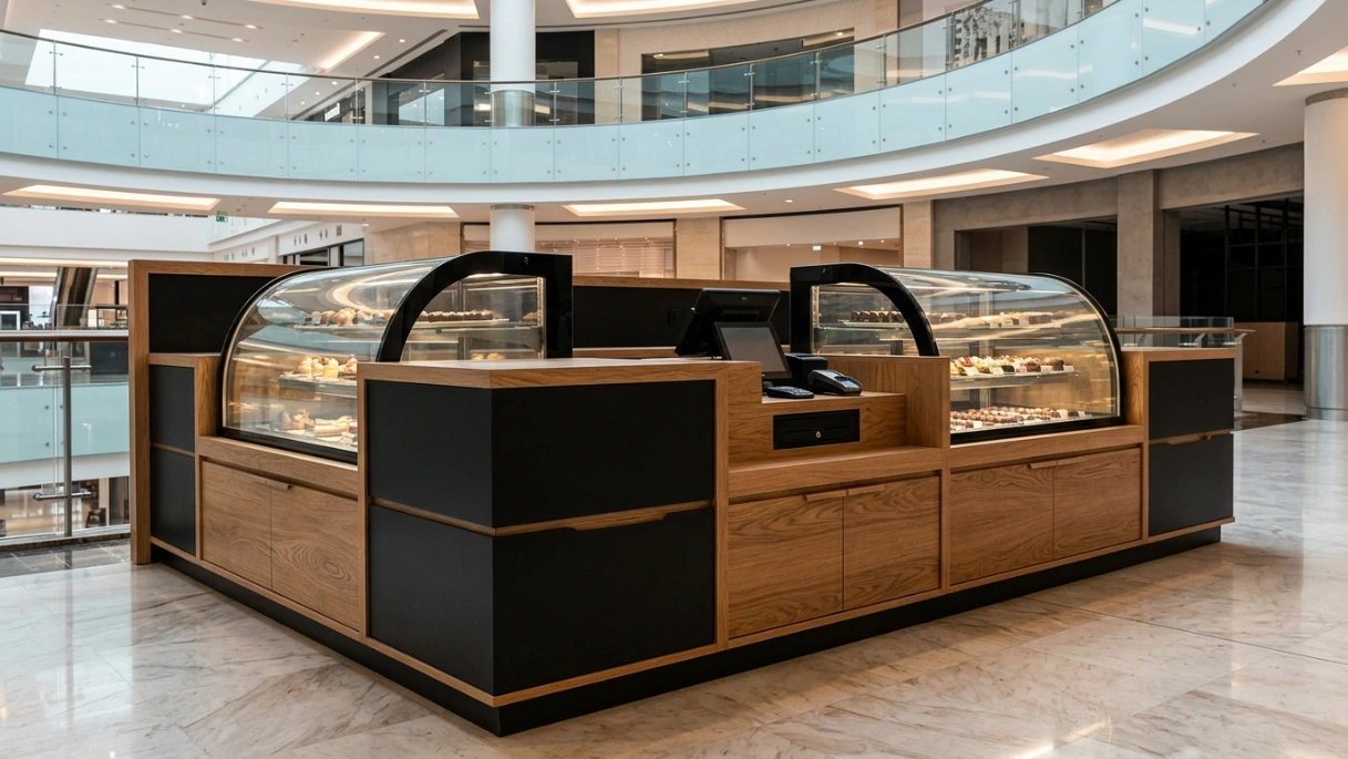Modern white high-gloss dining table with glass inlay, bespoke Karnak project in City Walk, Dubai