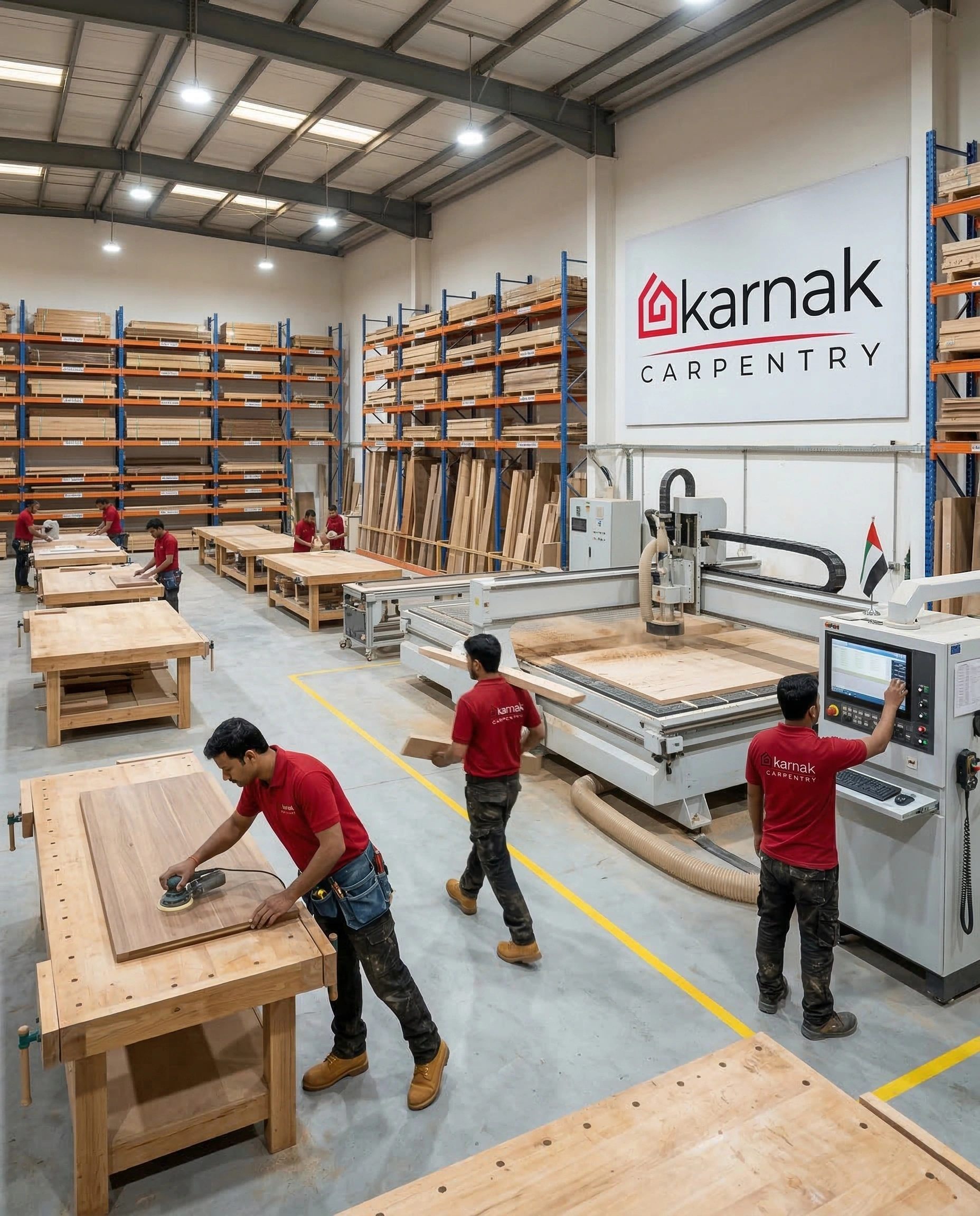 Karnak Carpentry workshop production facility UAE