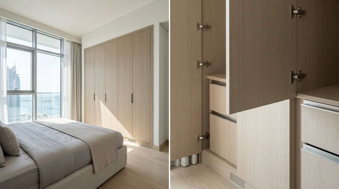 Dubai bedroom carpentry moisture resistant materials wardrobes UAE climate