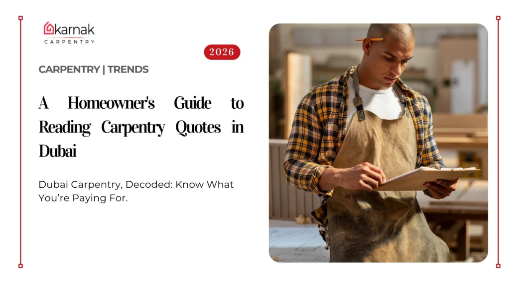 carpentry quote breakdown Dubai