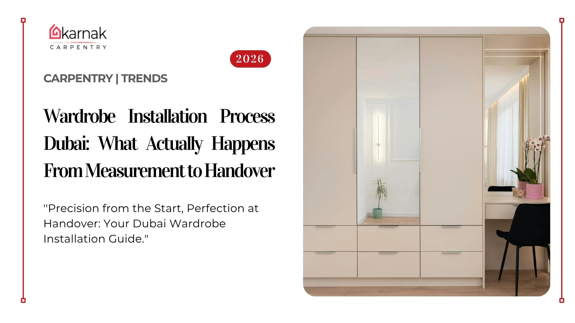 Wardrobe installation process in Dubai
