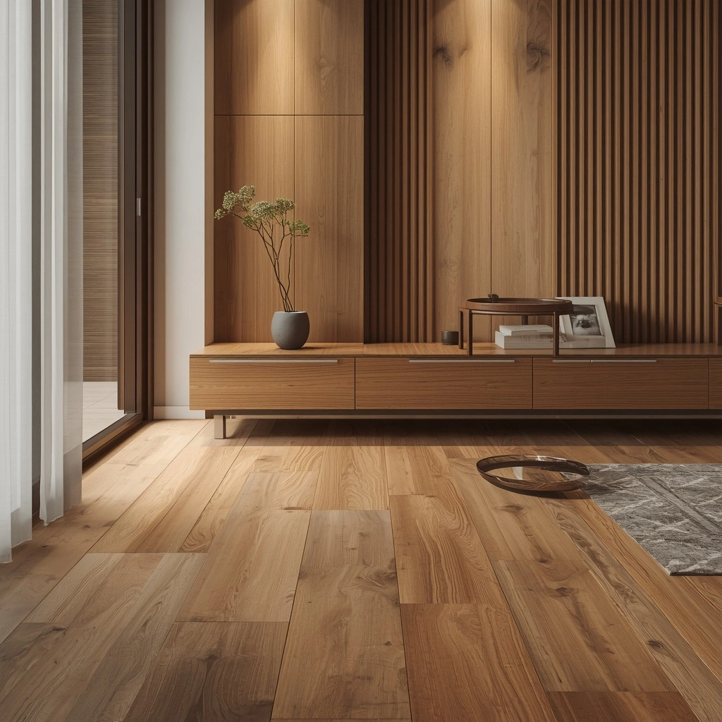 Heat resistant wood flooring installed in a UAE home interior