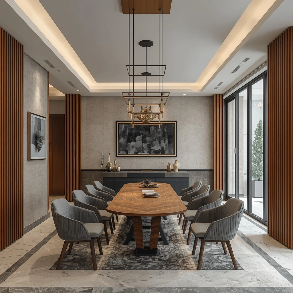 Karnak Carpentry team completing a premium fit-out project in Dubai
