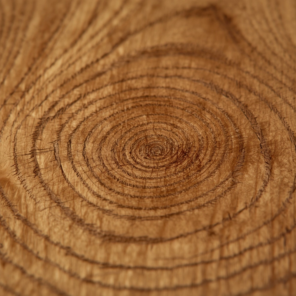  Solid hardwood flooring cross-section showing natural wood grain structure 