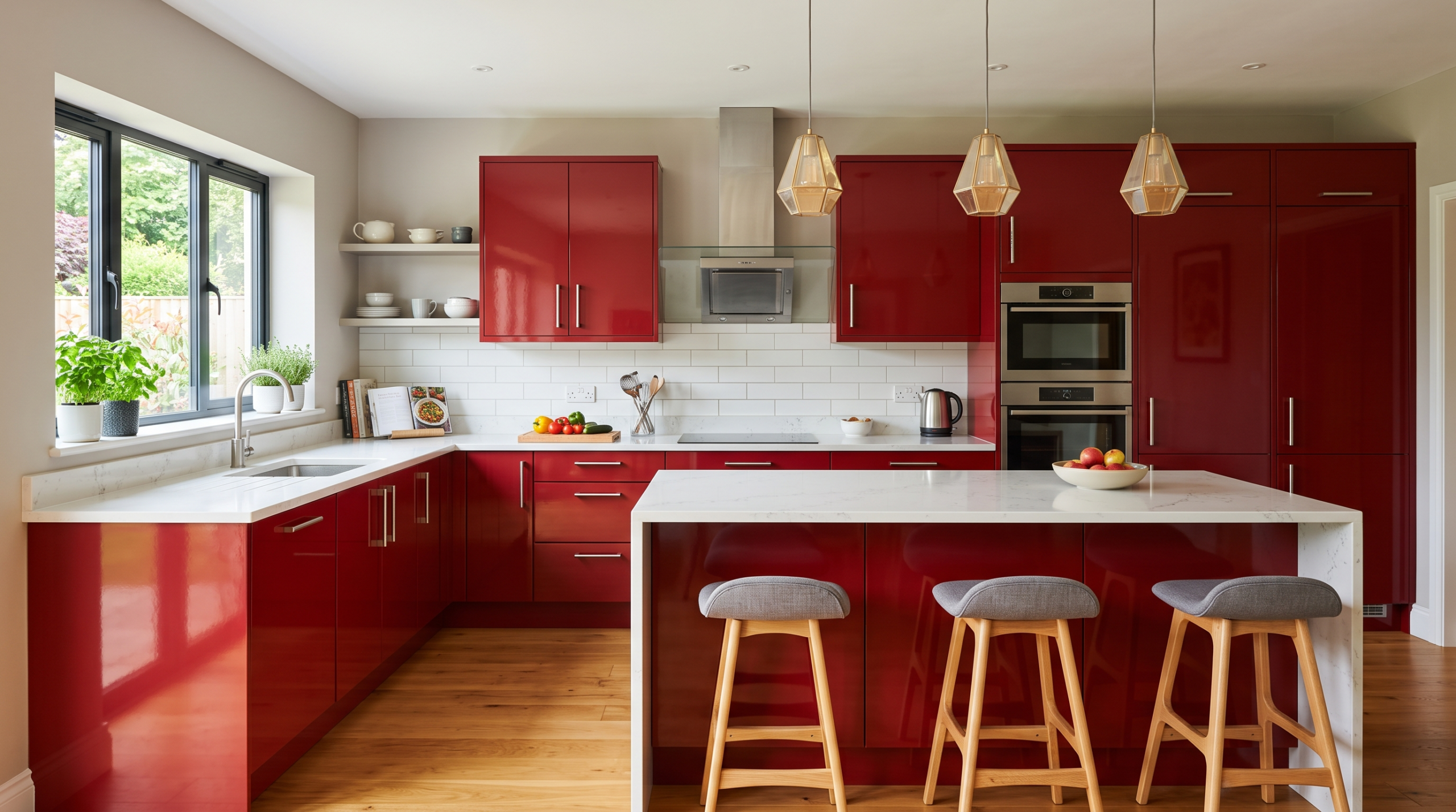 Custom kitchen cabinet upgrade in Dubai featuring modern storage solutions, premium finishes, and functional design