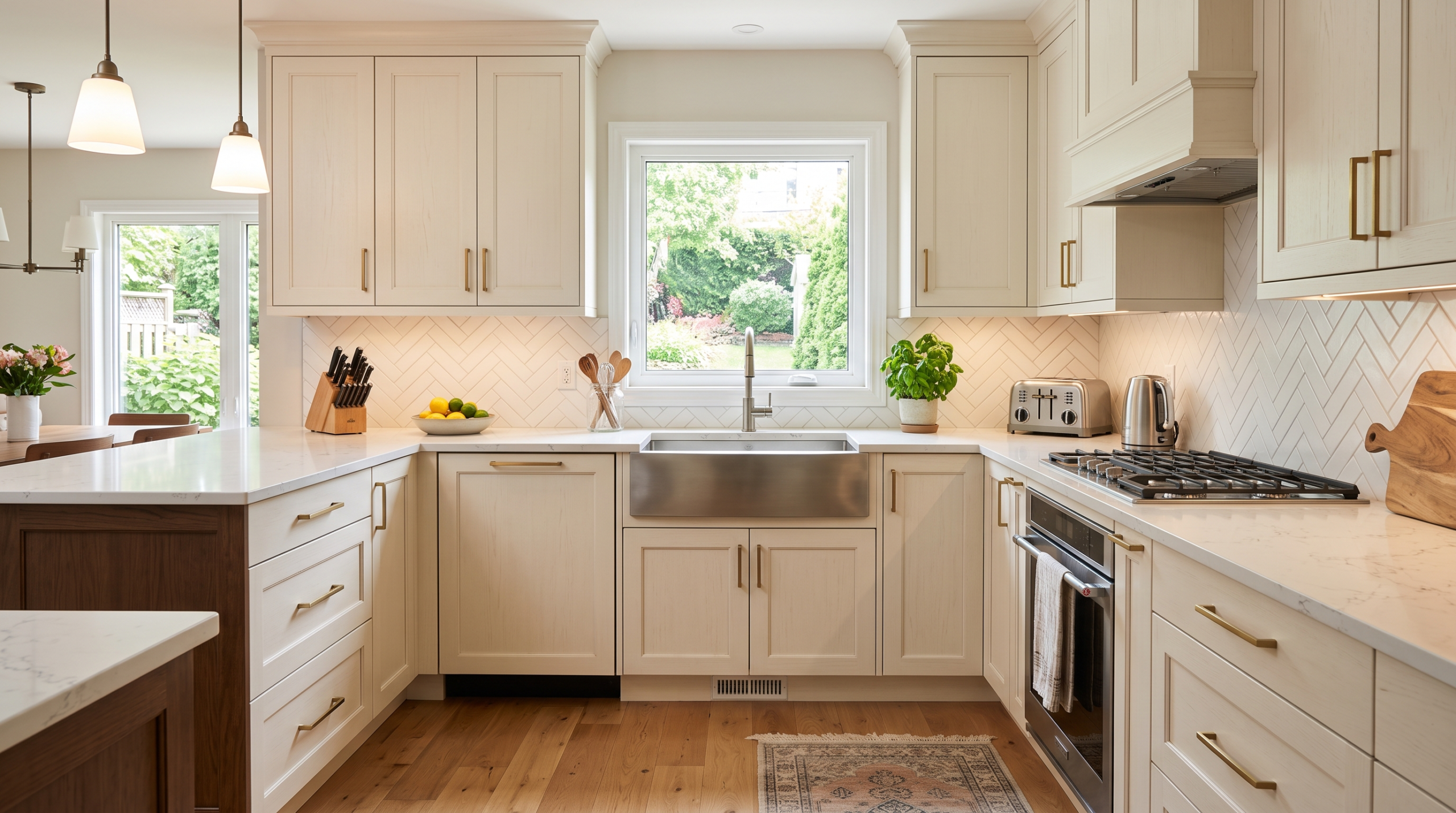 Custom kitchen cabinets in a modern Dubai villa with premium finishes