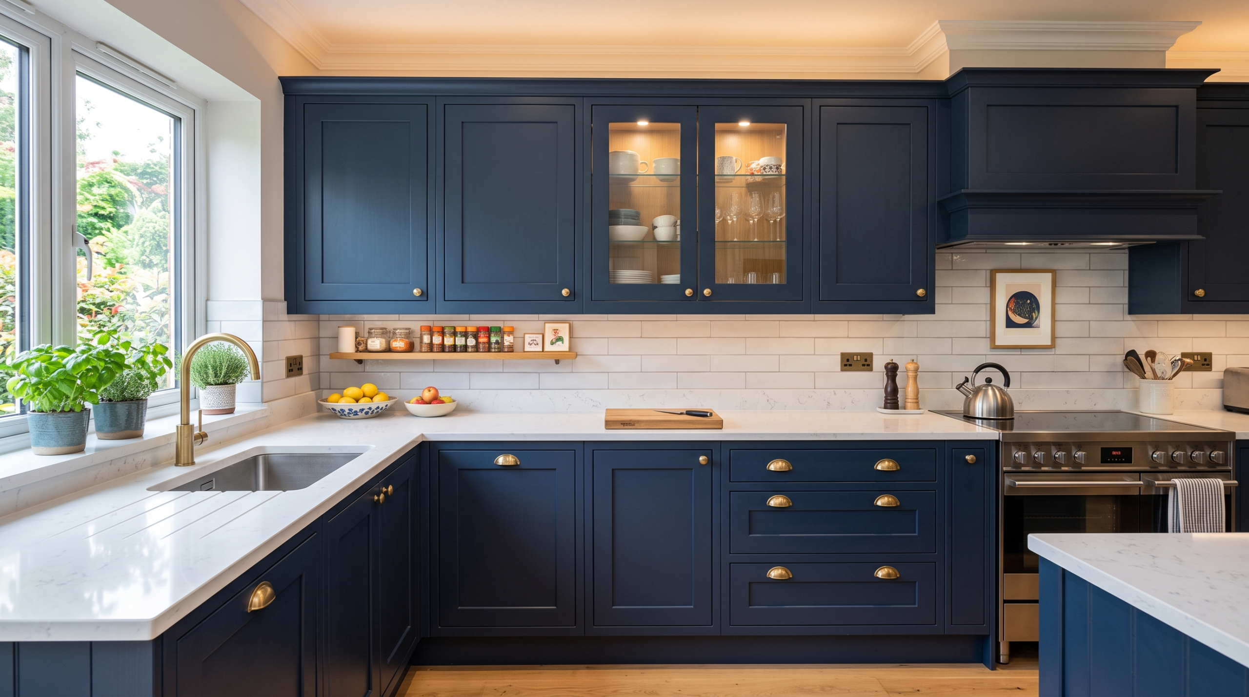 Custom kitchen cabinets vs modular kitchens in a modern Dubai villa showing bespoke cabinetry and modular cabinet design comparison