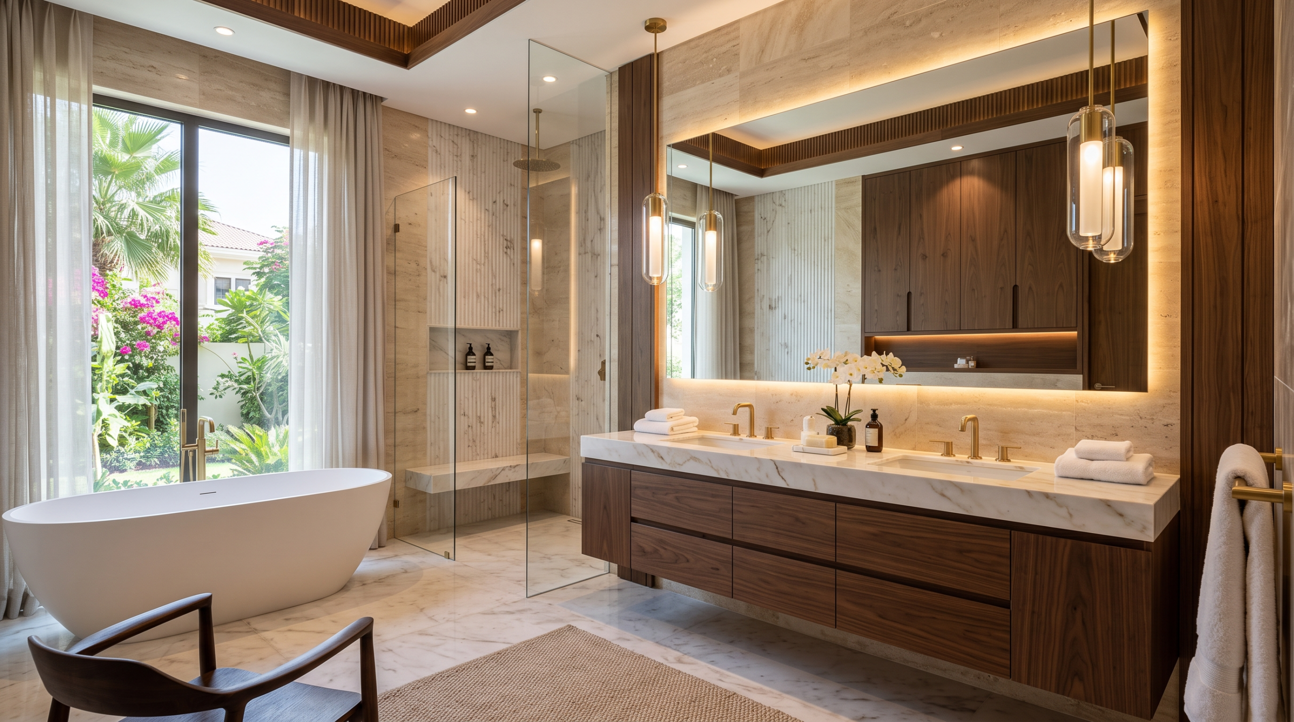 Custom bathroom carpentry Dubai by Karnak Carpentry