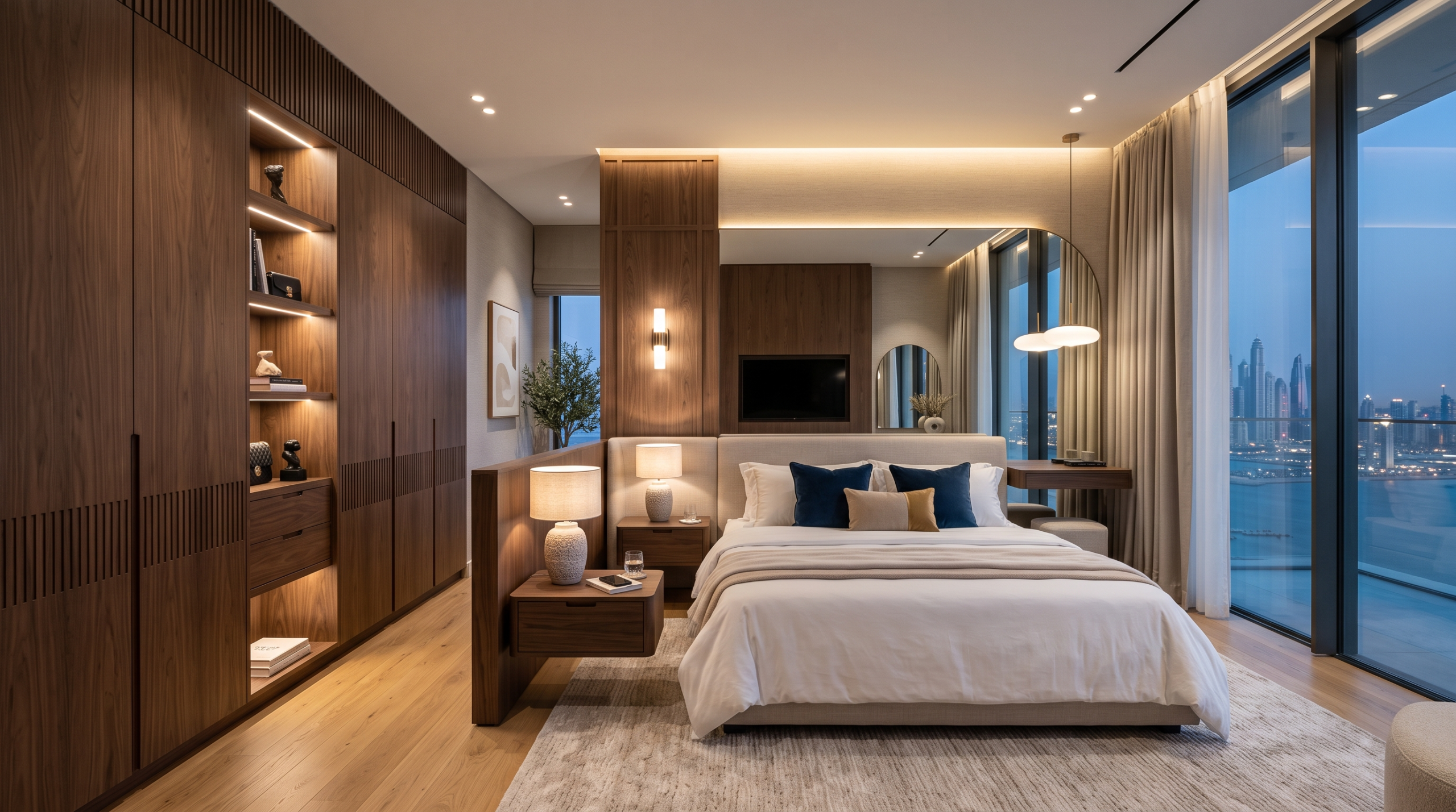 Custom bedroom carpentry Dubai by Karnak