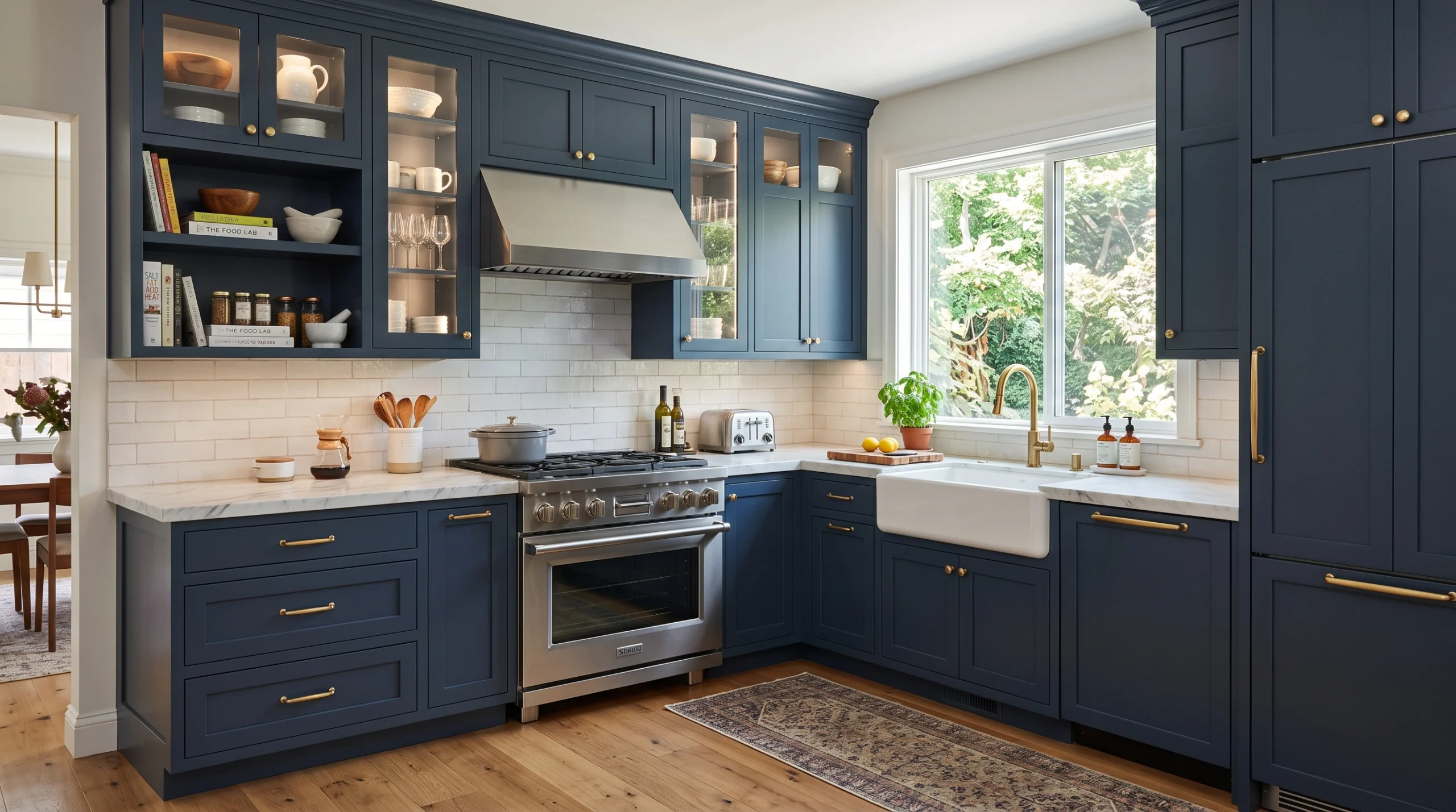 Contemporary kitchen featuring high-pressure laminate and acrylic cabinet finishes designed for durability, moisture resistance, and modern Dubai interiors.