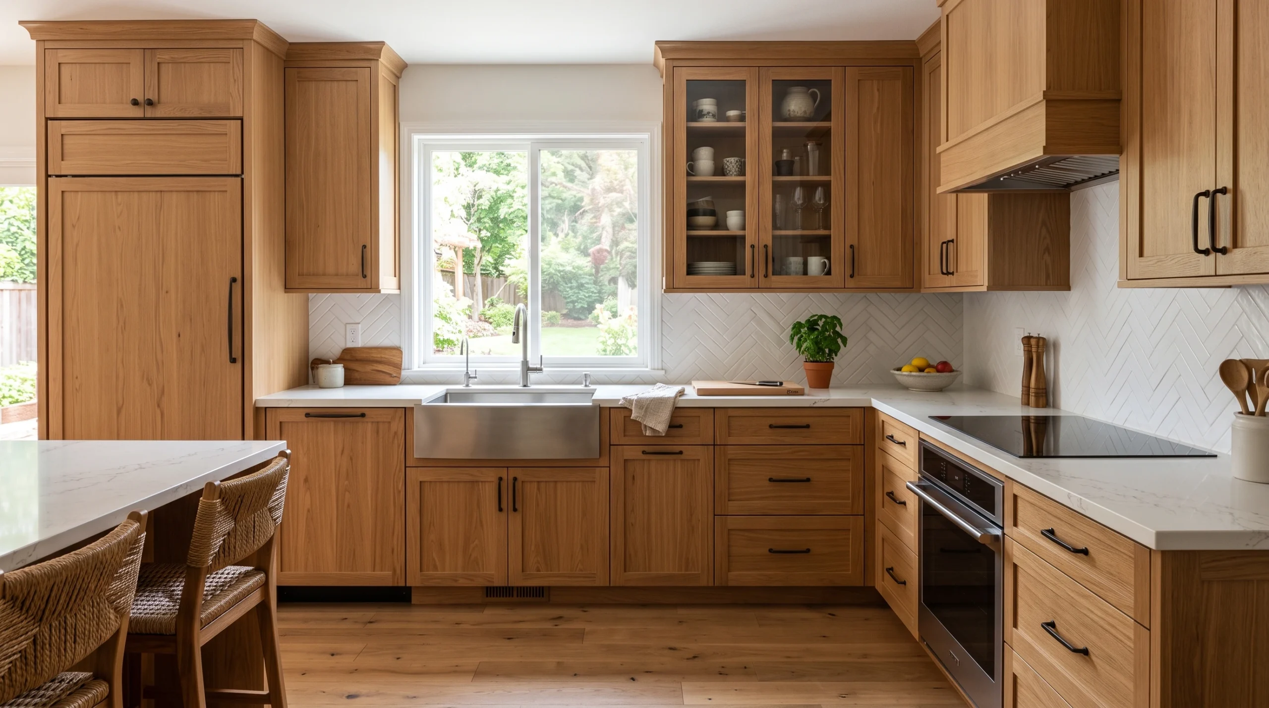 Marine plywood and moisture-resistant MDF kitchen cabinet materials displayed in a professional Dubai joinery workshop for cabinet comparison.