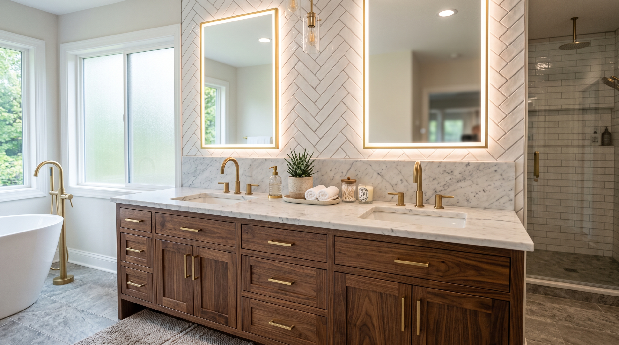 Skilled craftsmen in a carpentry workshop Dubai building a marine plywood bathroom vanity using premium joinery works in Dubai for long-lasting durability.