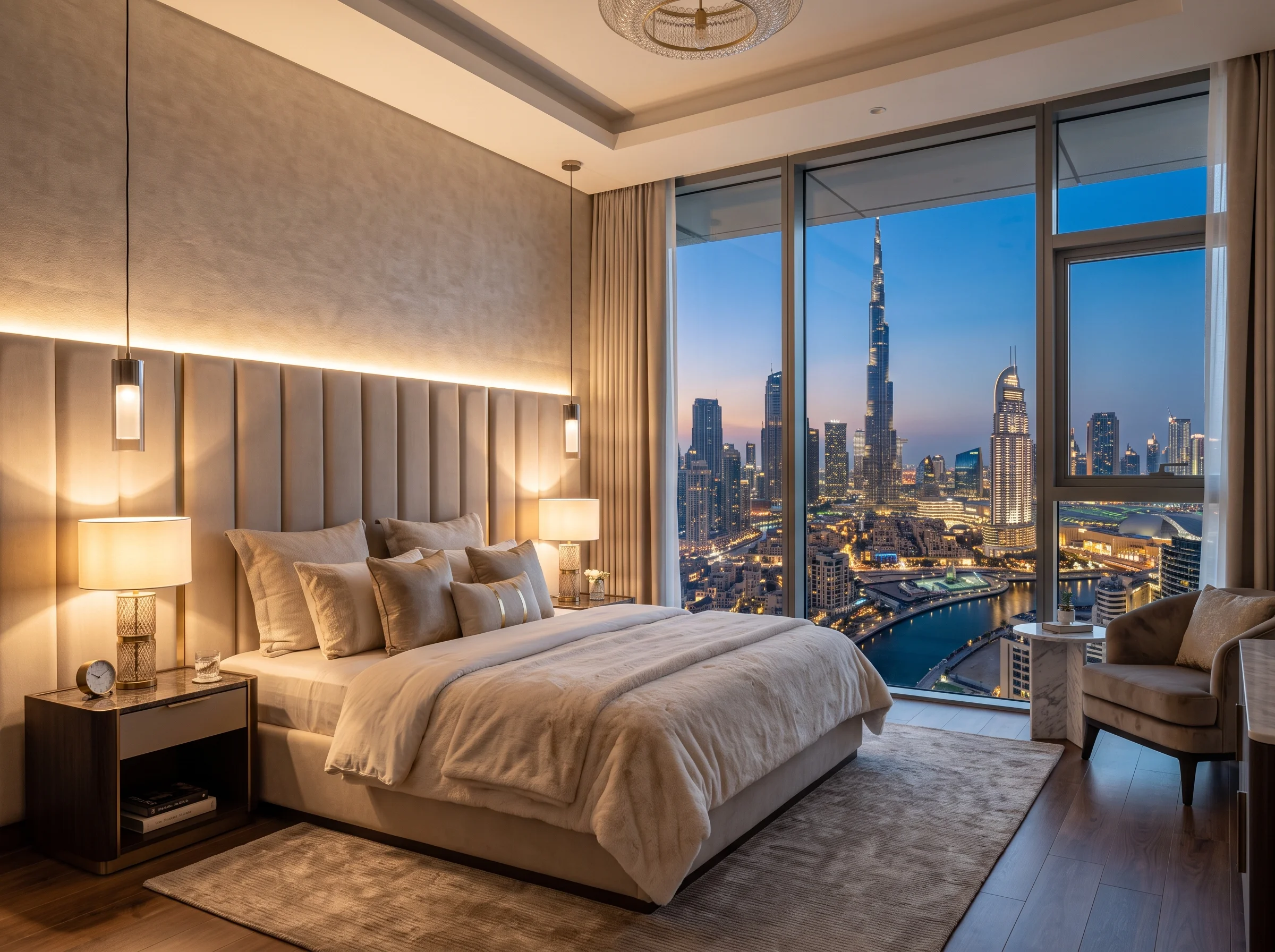 Luxury bedroom furniture design in Dubai