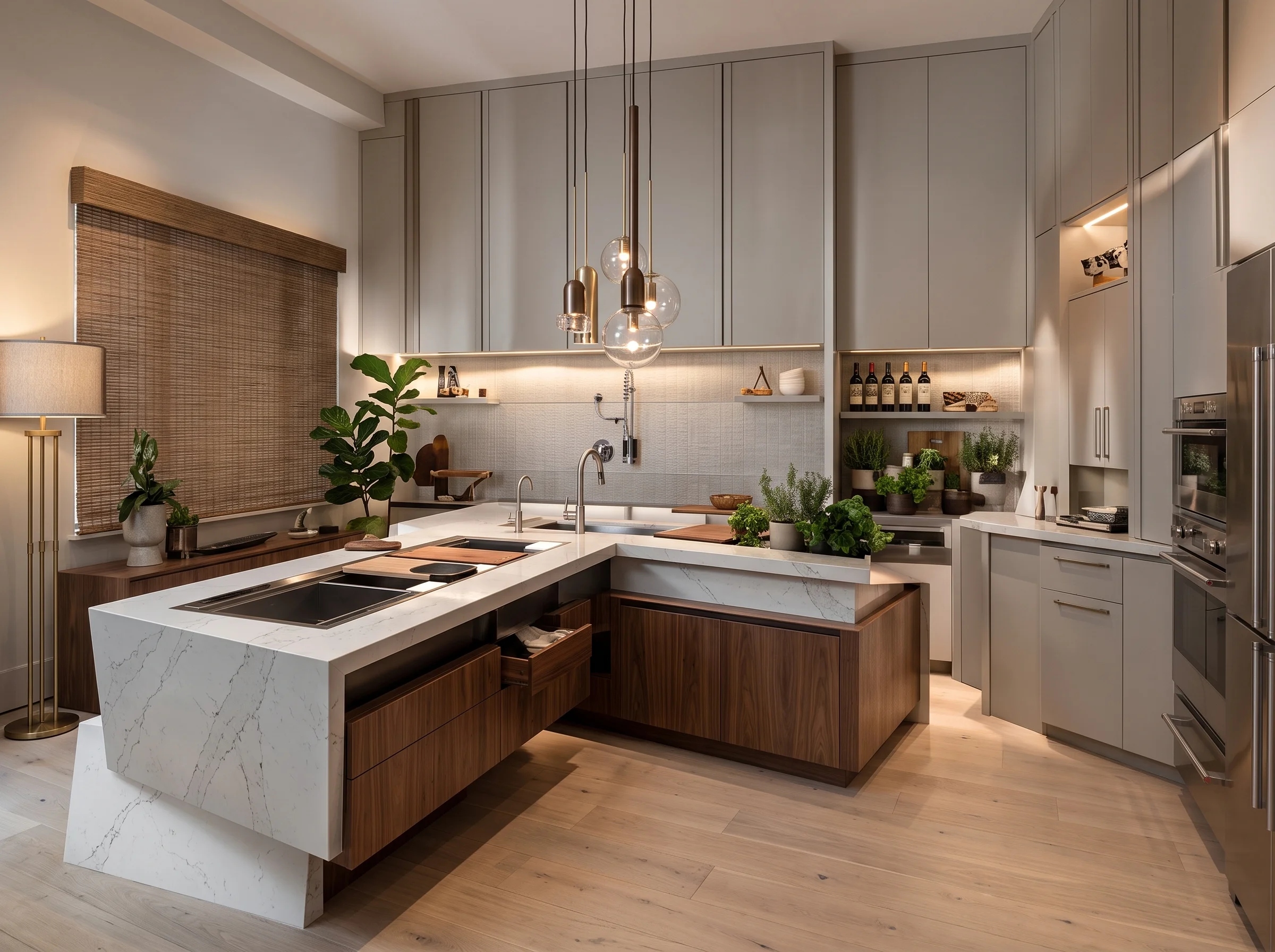 L-Shaped Kitchen Cabinets Dubai