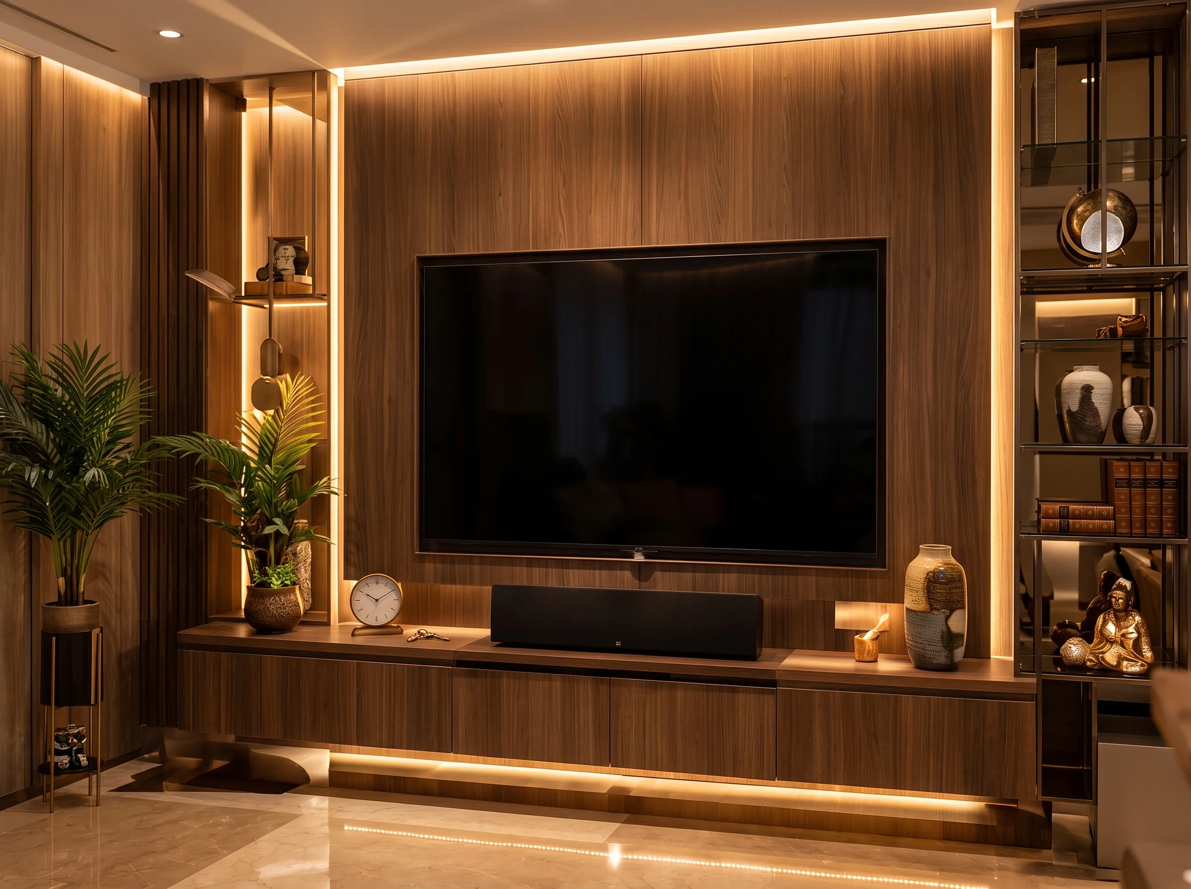Classic Wood Media Wall